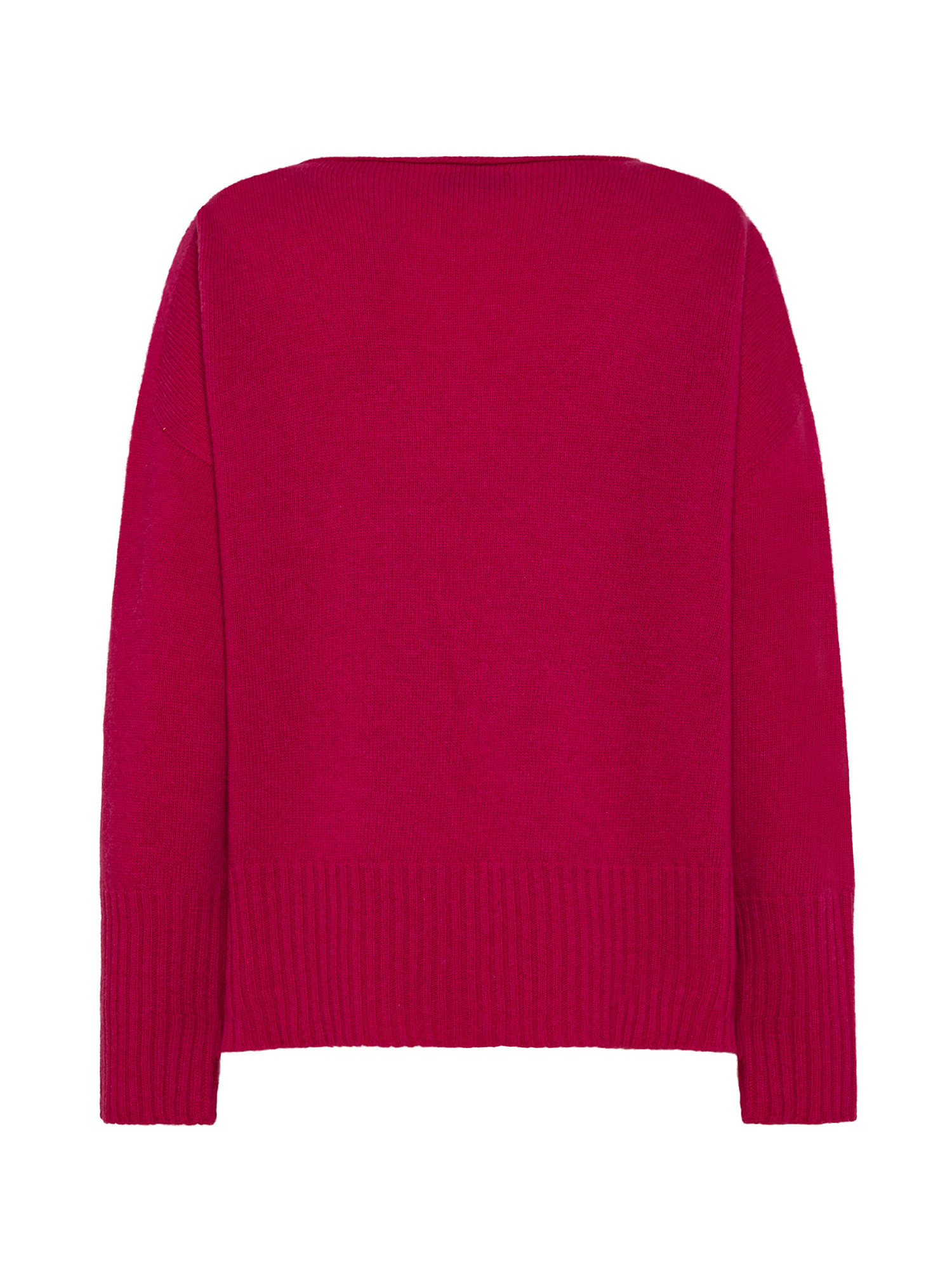 K Collection - Pullover in lana cardata, Rosa fuxia, large image number 1