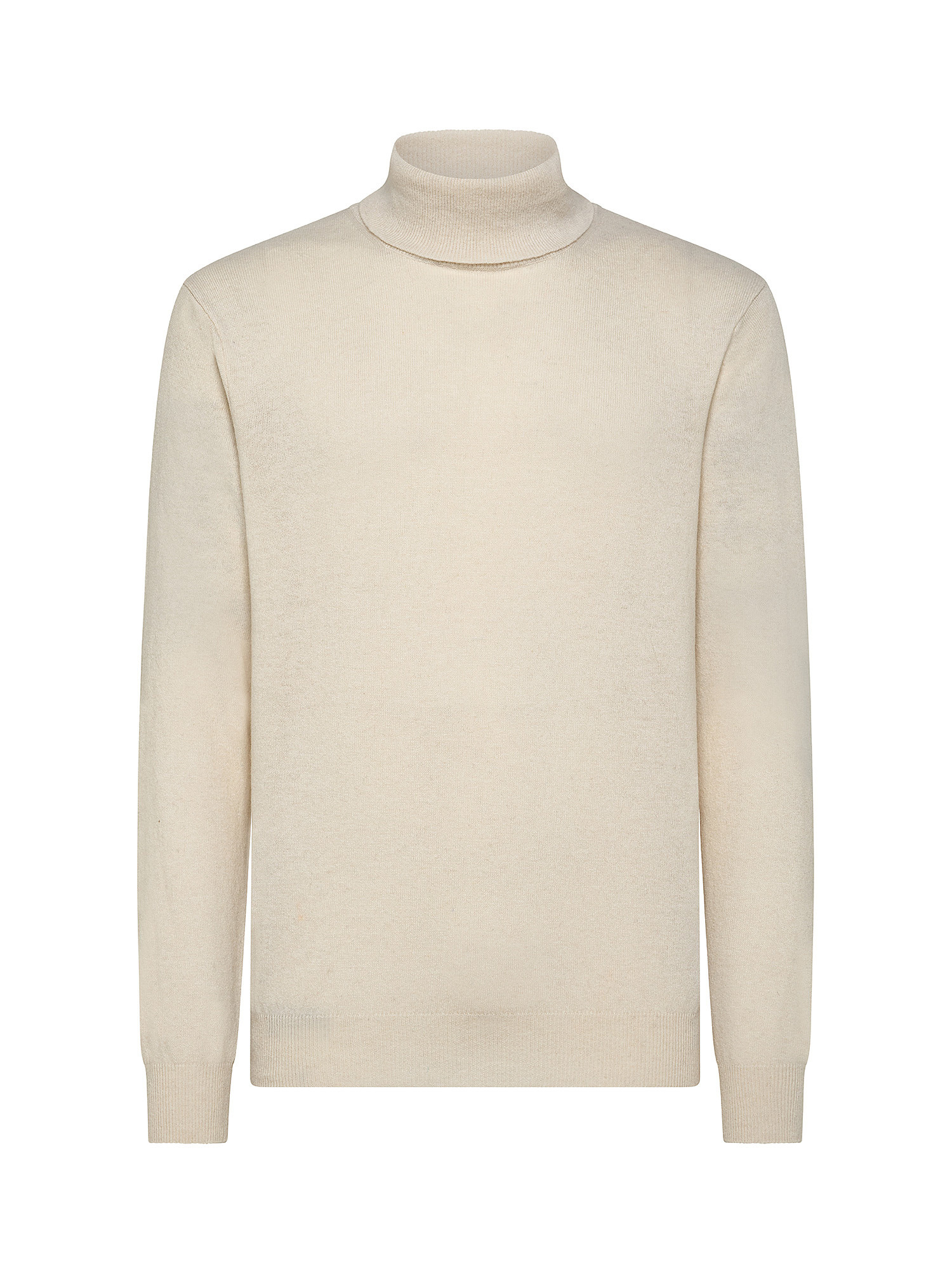 Cashmere Blend turtleneck with noble fibers, Off White, large image number 0