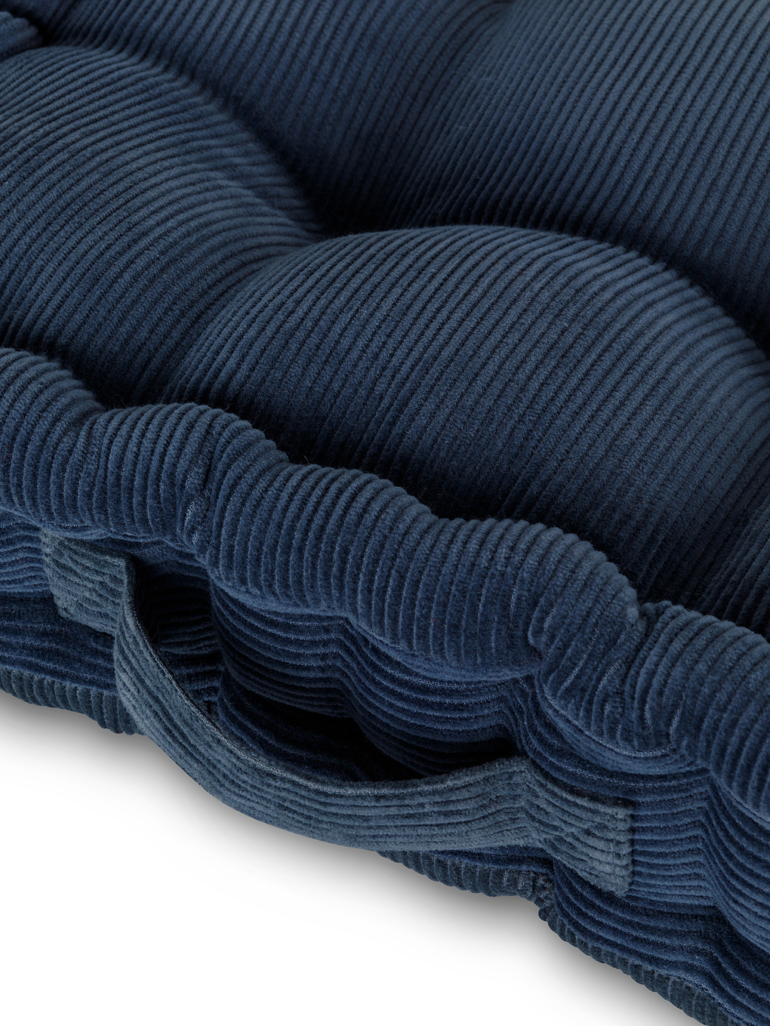 Solid color velvet mattress cushion 40x40cm, Blue, large image number 1