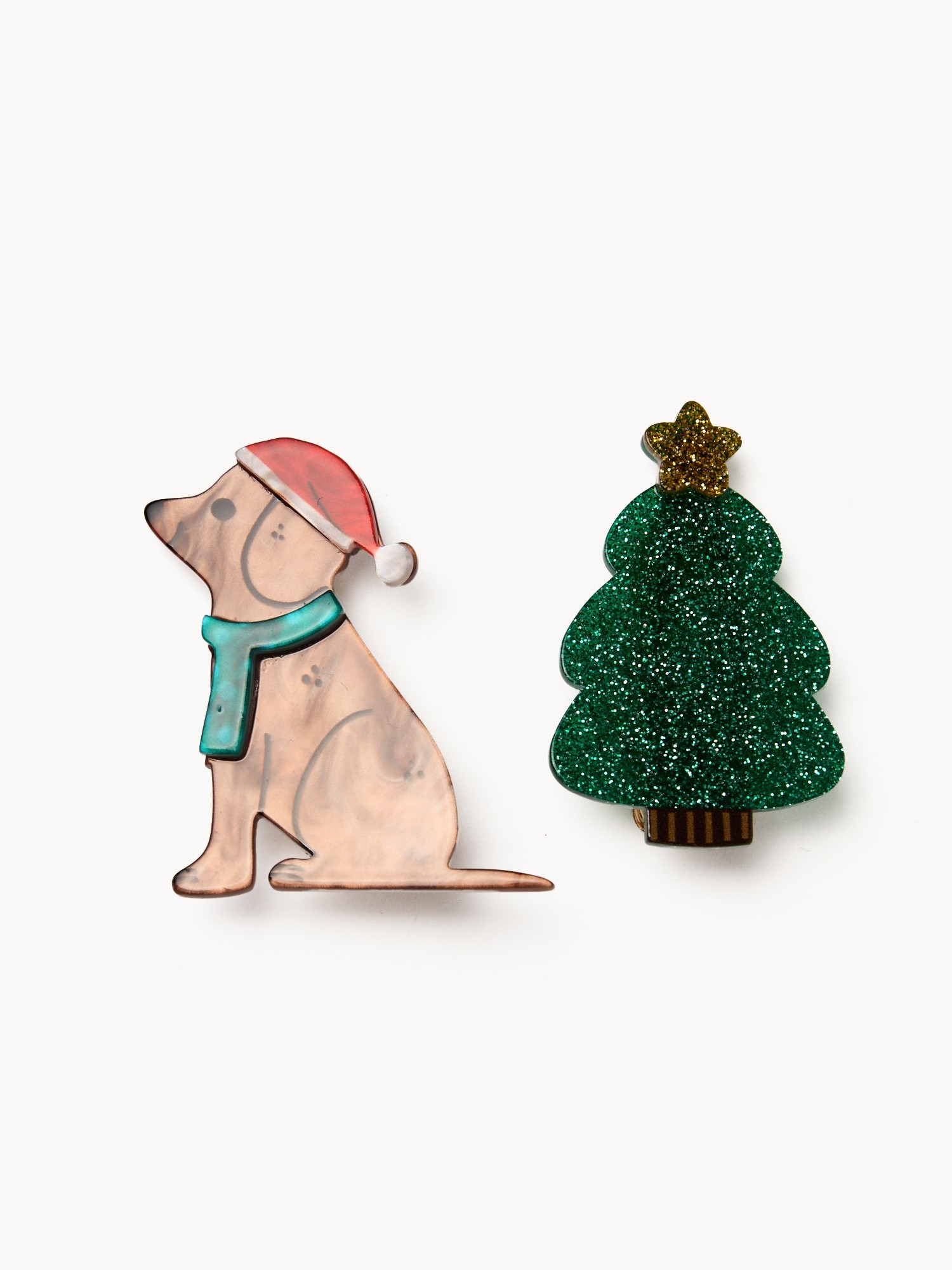 Set of 2 Christmas hair clips, Multicolor, large image number 0