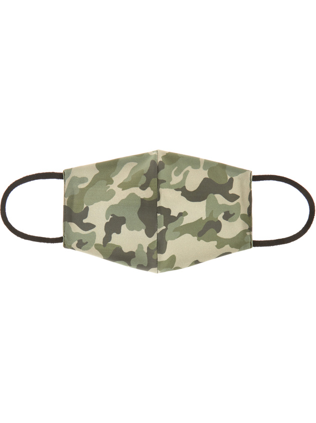Washable mask in camouflage fabric