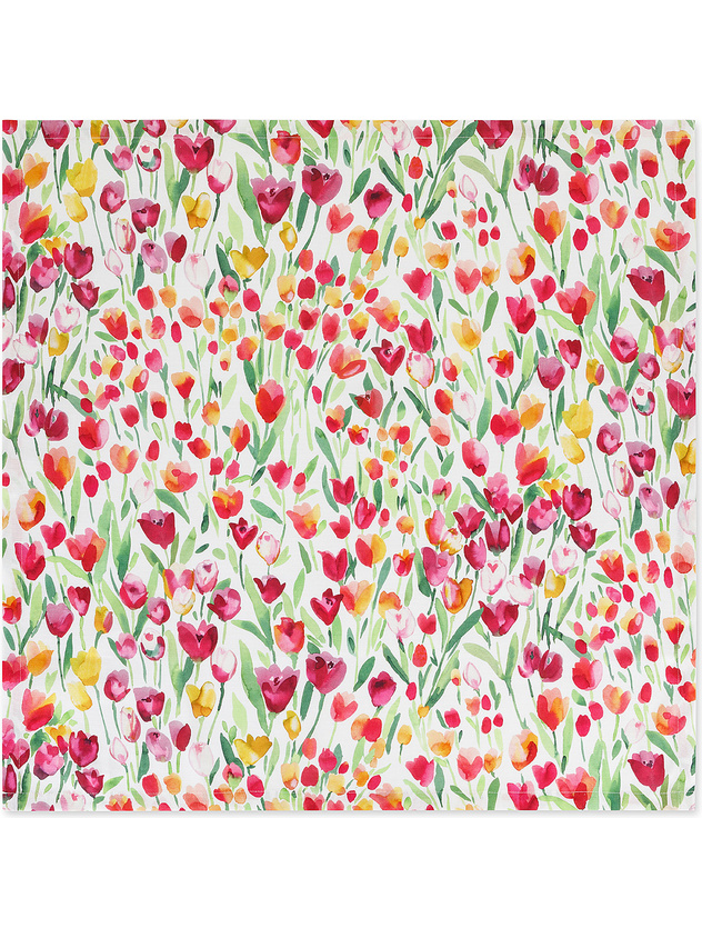Centrotavola panama di cotone stampa tulipani