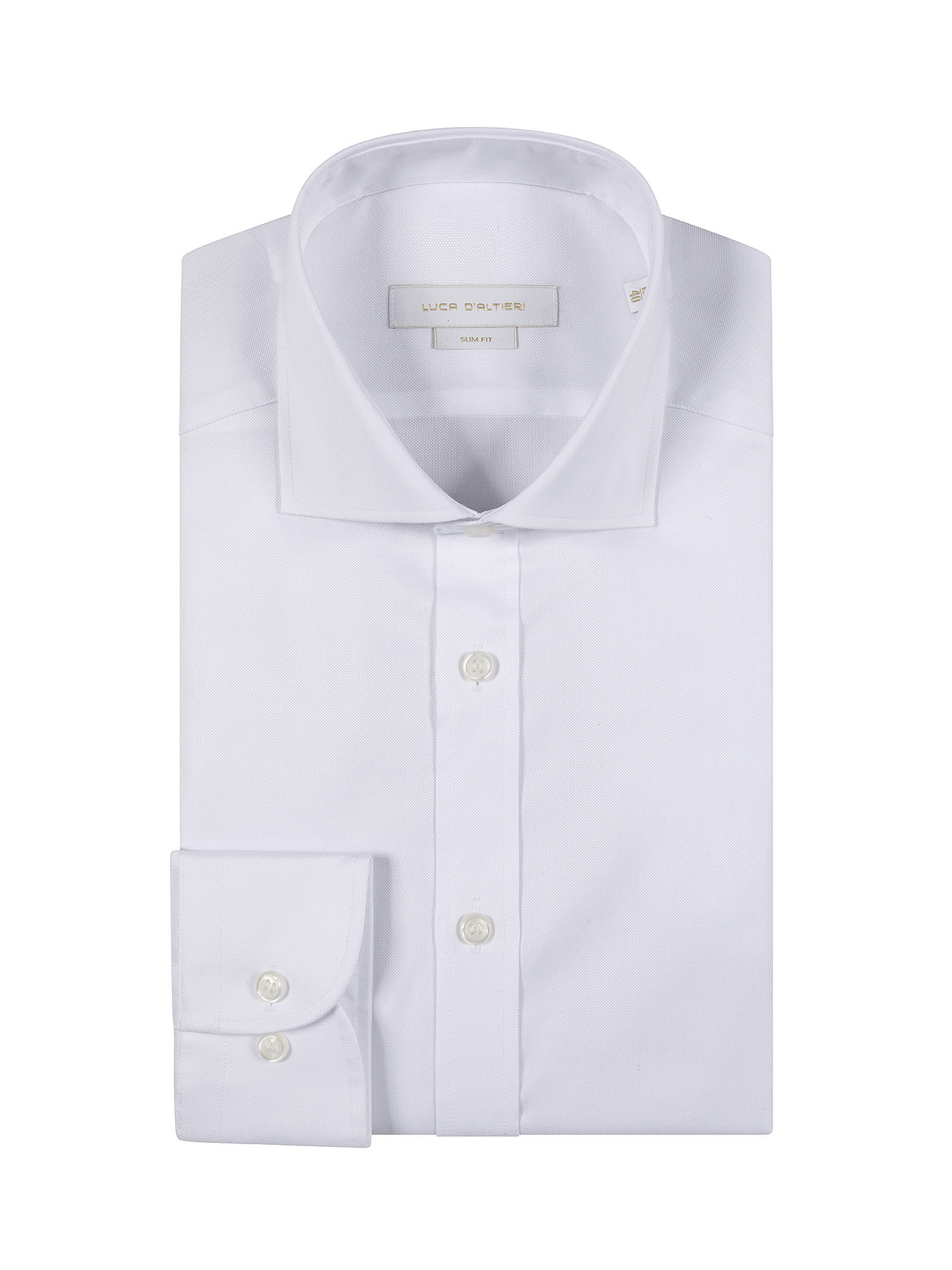Camicia slim fit cotone oxford, Bianco, large image number 2