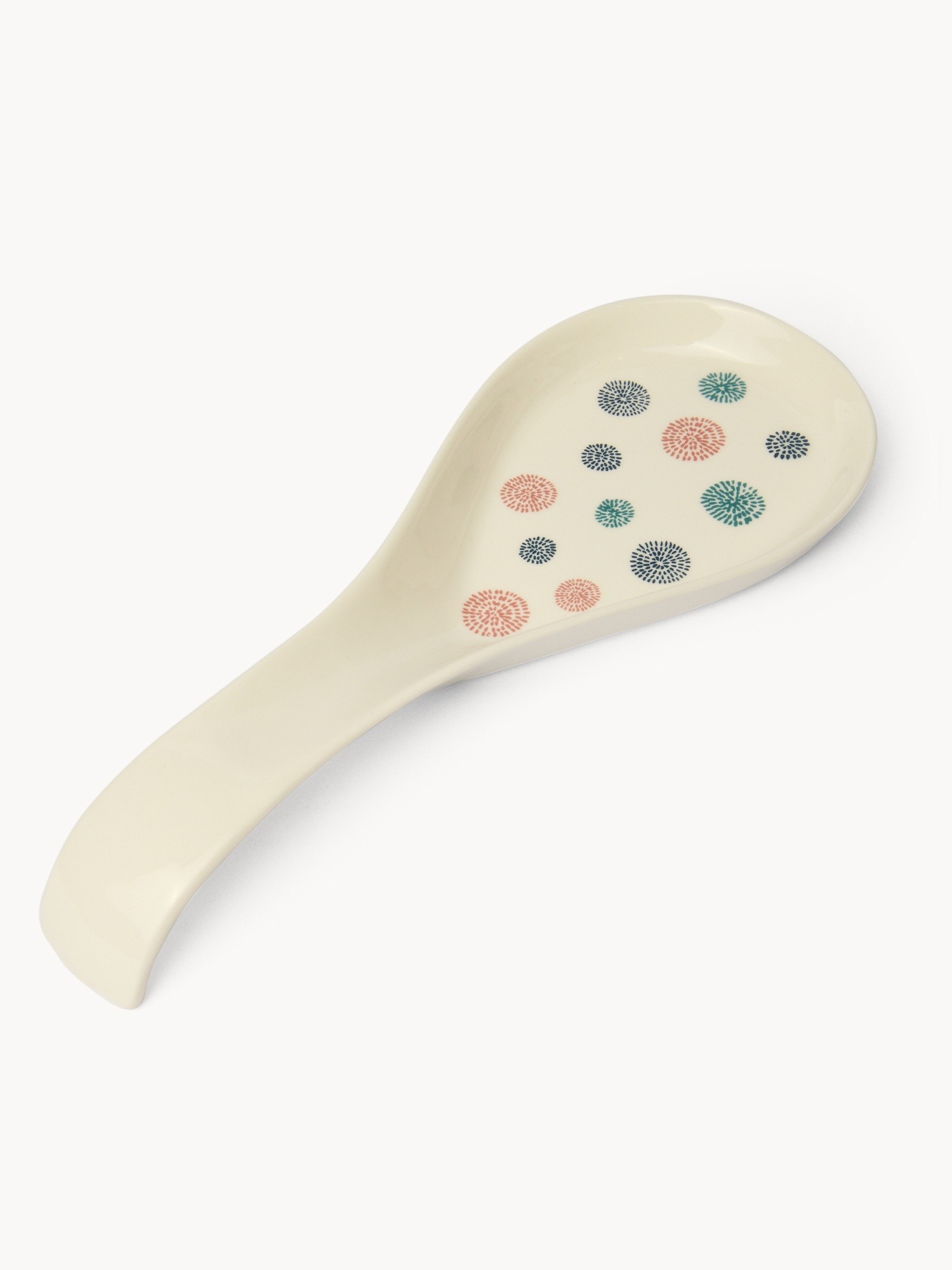 Porta mestolo in new bone china motivo a fiori - Prezzo di lancio, Bianco, large image number 1