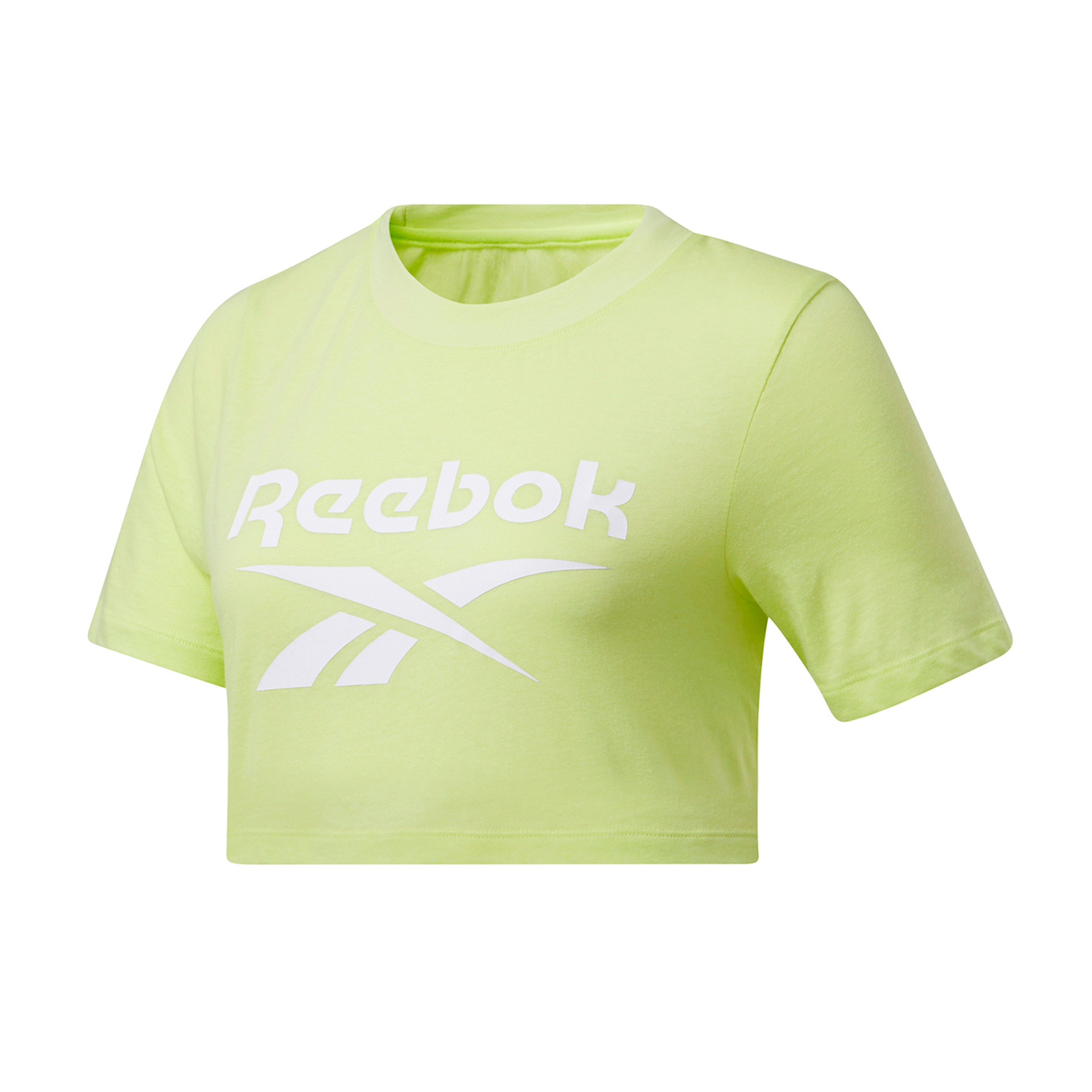 Reebok identity cropped T-shirt, Lemon Yellow, large image number 0