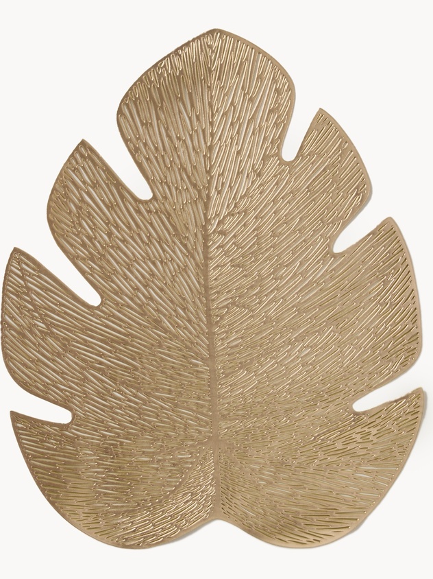 Tropical leaf-shaped placemat