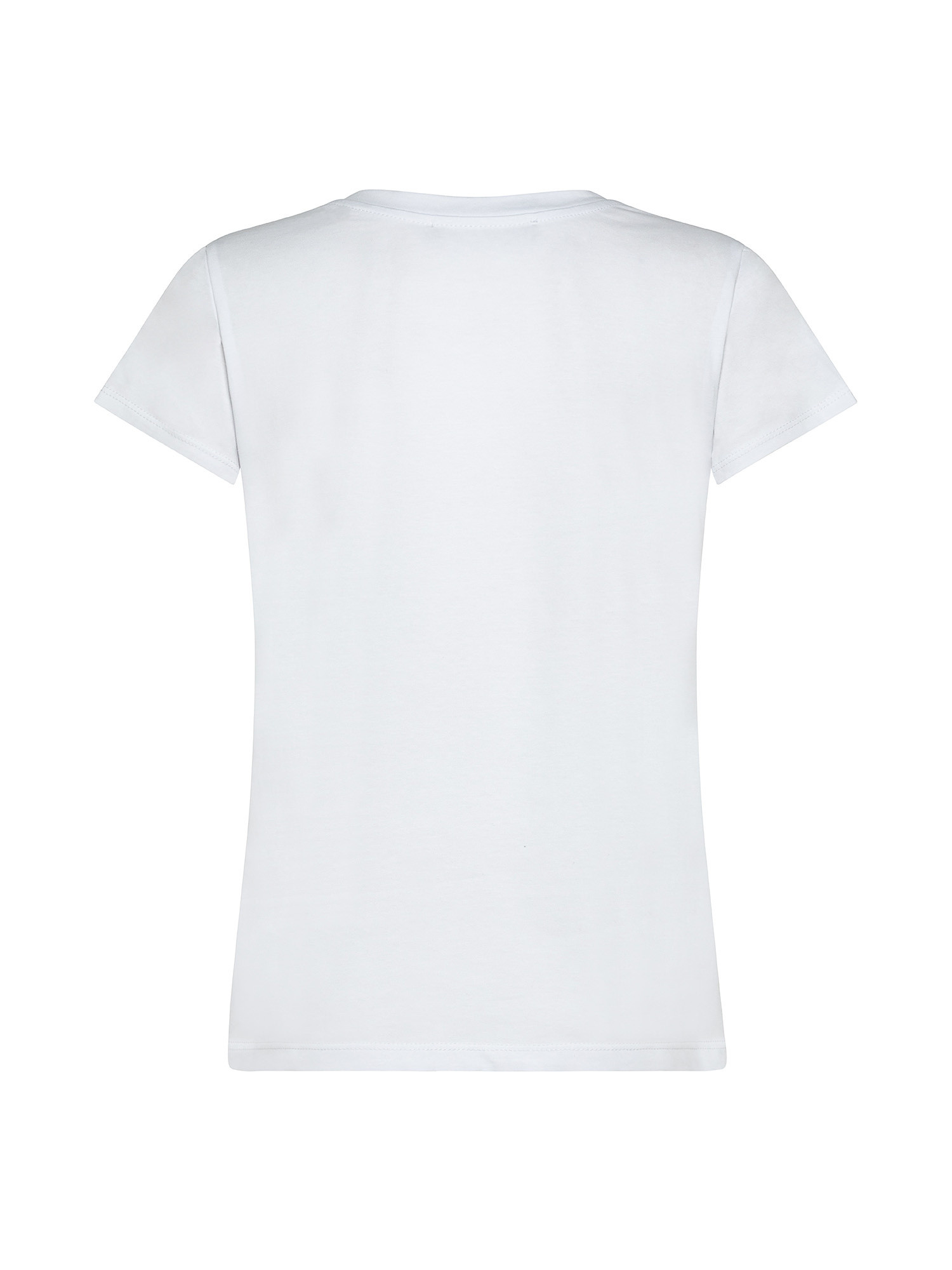 Round neck T-shirt with hearts, White, large image number 1