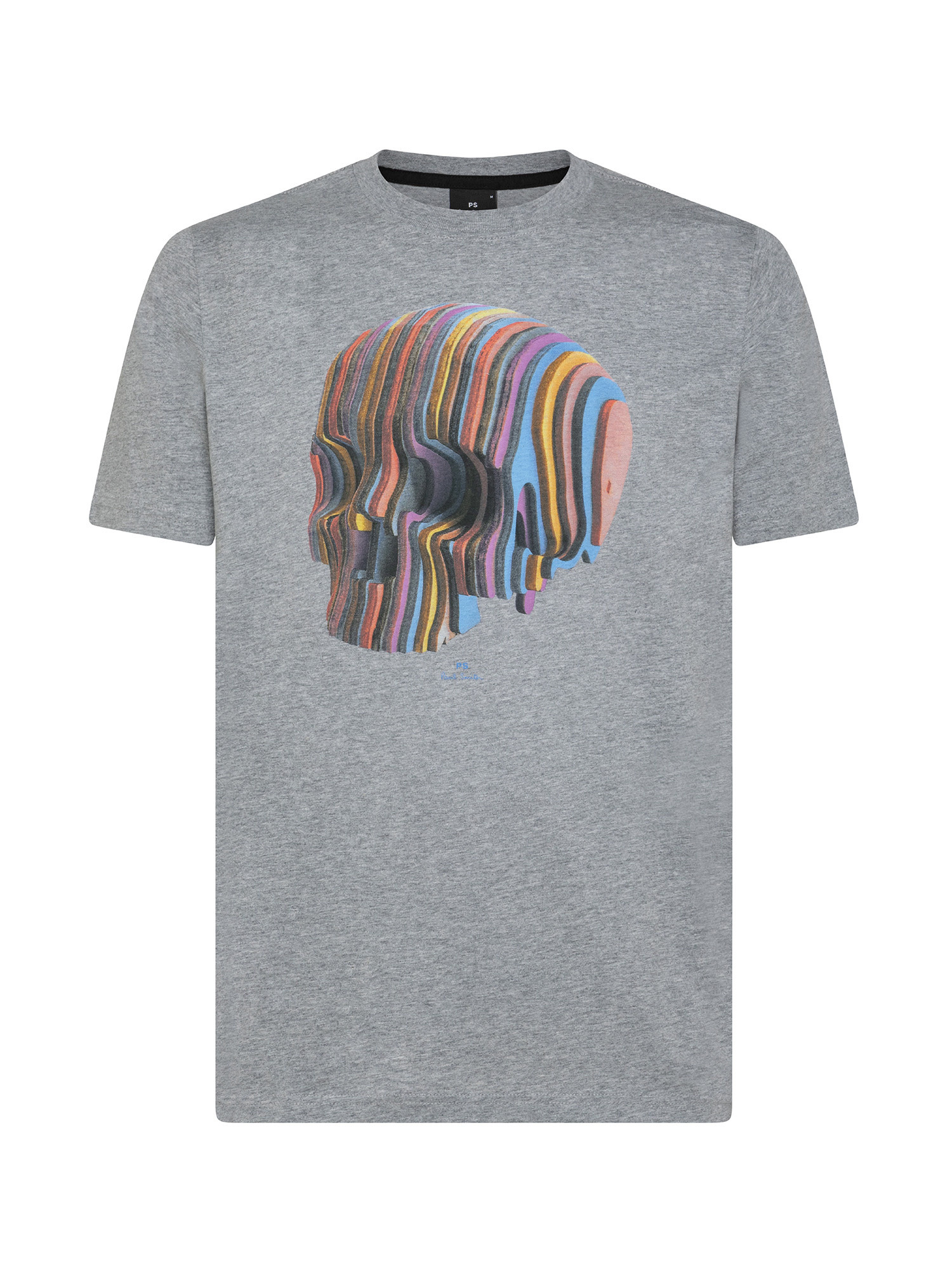 T-shirt con stampa teschio, Grigio, large image number 0