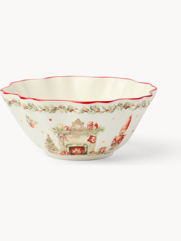 Vintage Christmas porcelain bowl