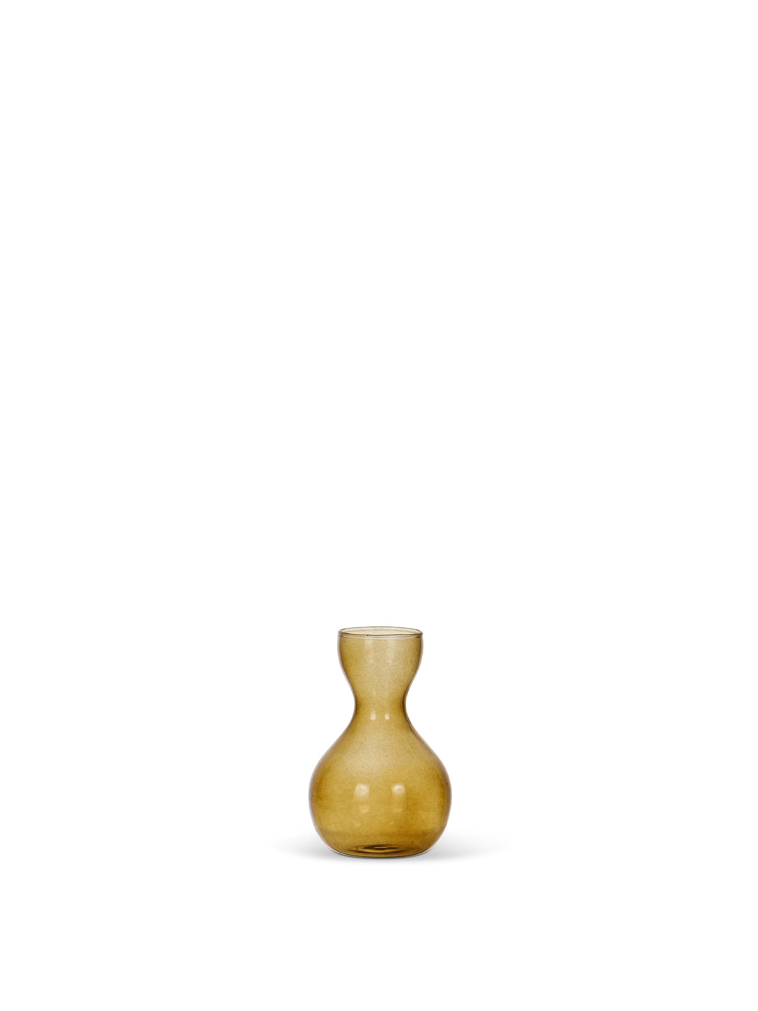 Single flower vase in glass, Light Brown, large image number 0