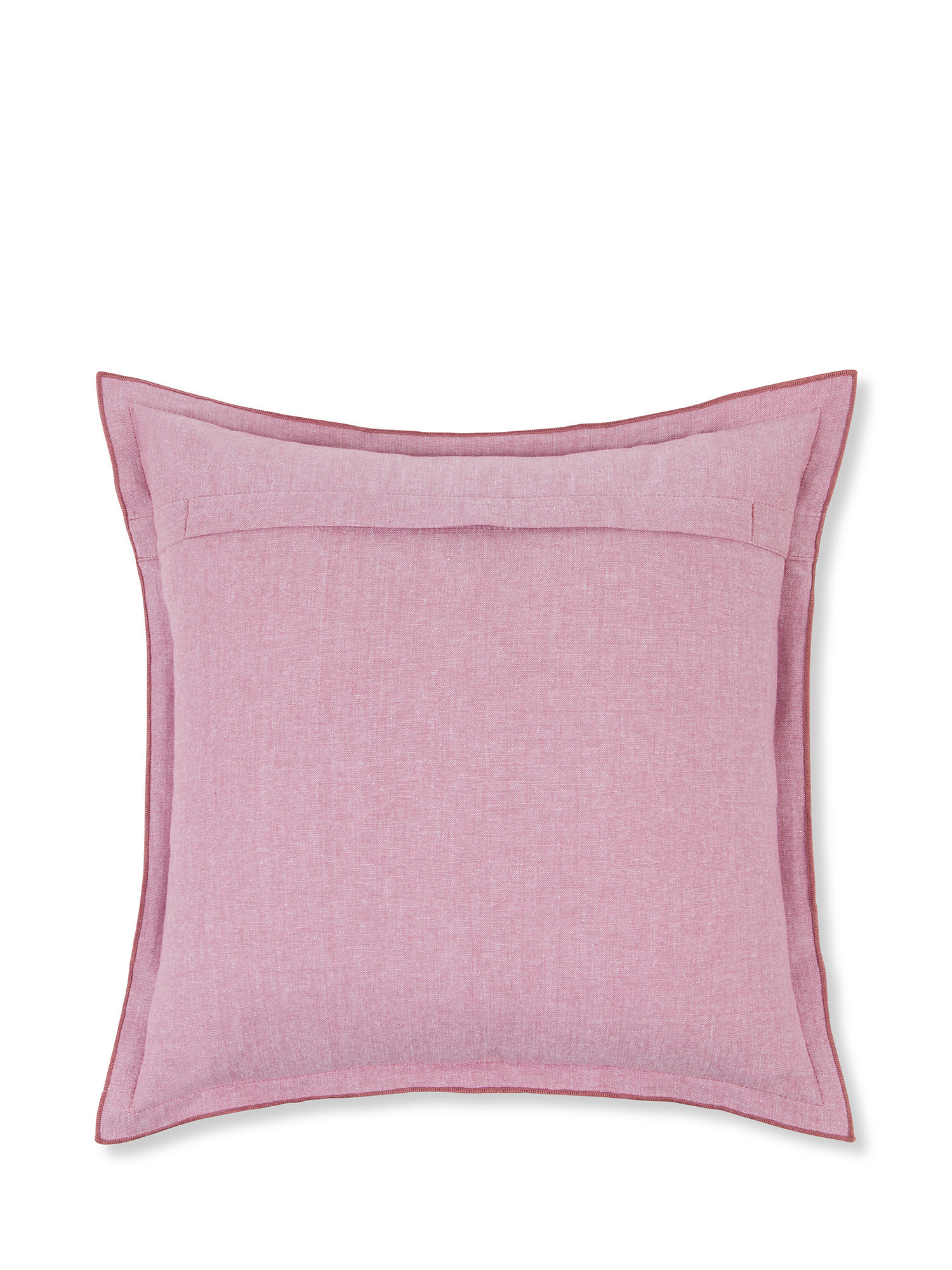 Chambray cotton cushion 45x45cm, Pink, large image number 1