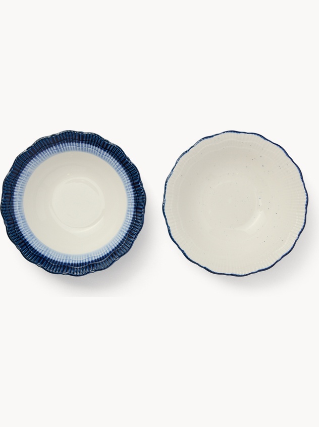 Piatto fondo in porcellana bicolore