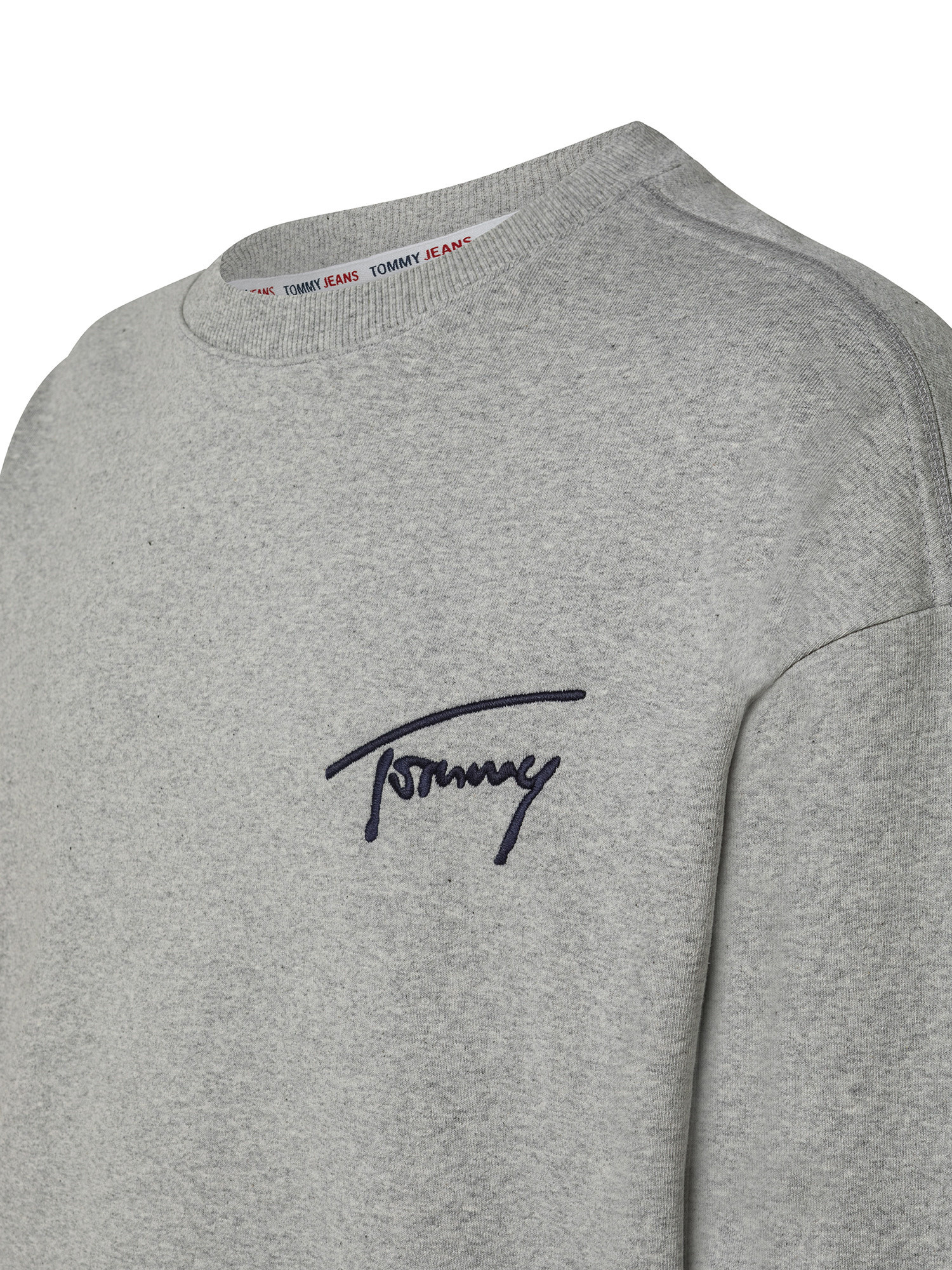 Tommy Jeans - Felpa con logo signature, Grigio, large image number 2