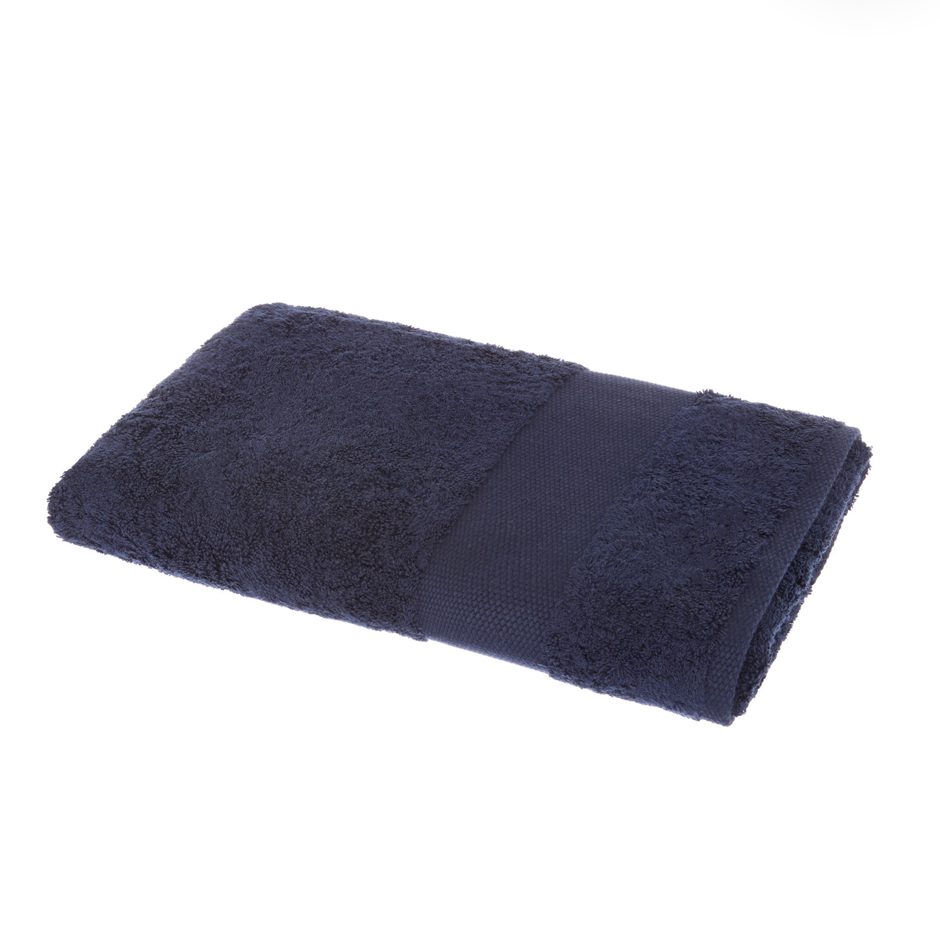 Asciugamano spugna di puro cotone Zefiro, Blu scuro, large image number 1