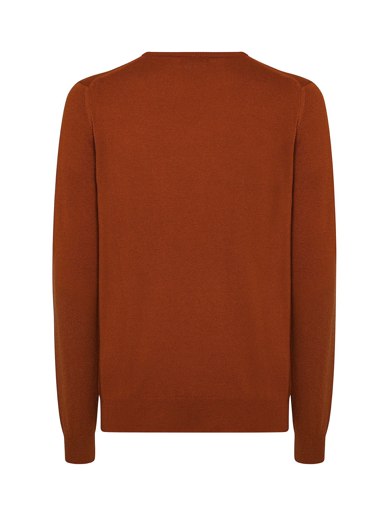 Cashmere Blend crewneck sweater with noble fibers, Copper Brown, large image number 1