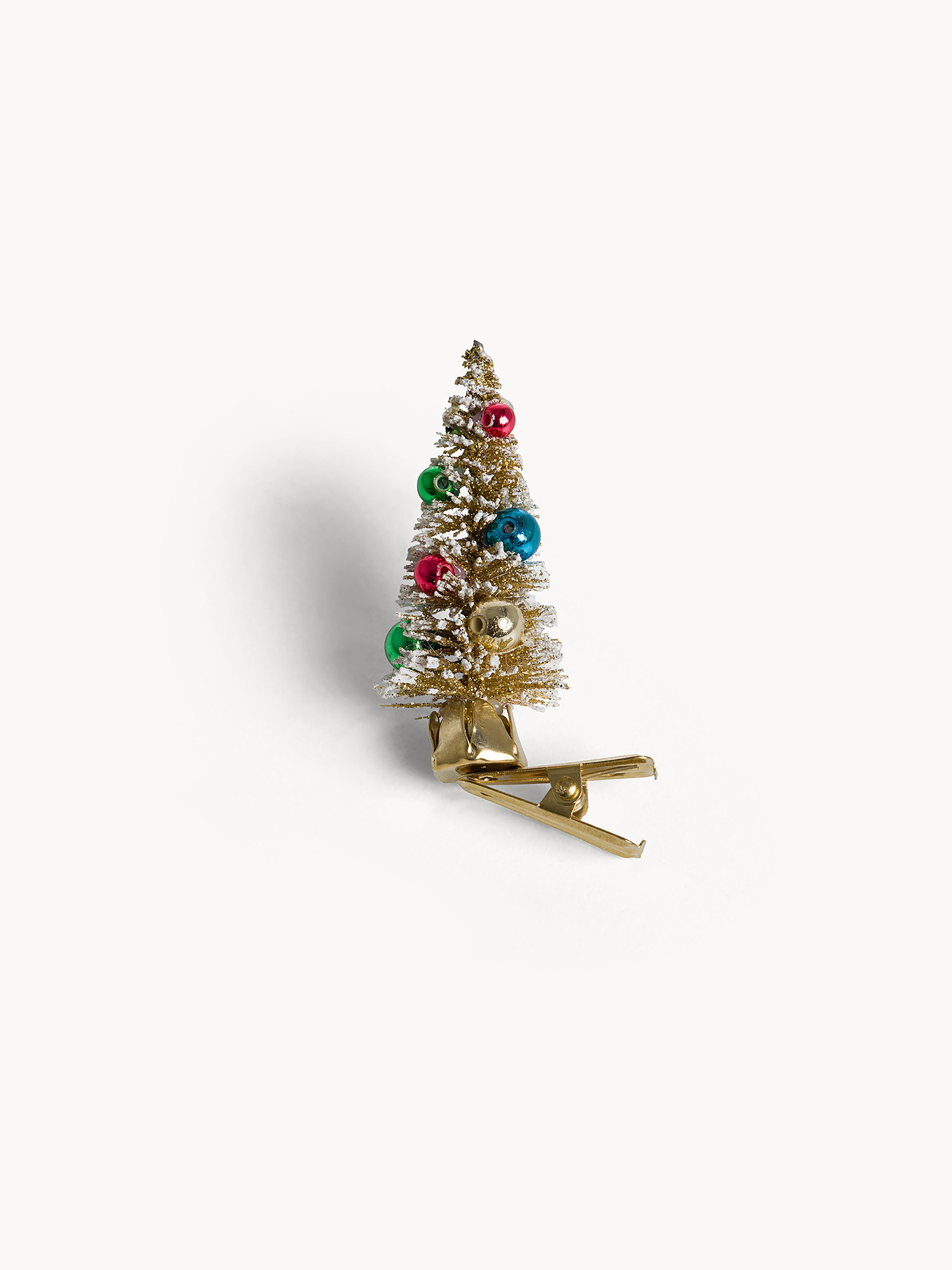 Set of 4 small trees with clips, Gold, large image number 1