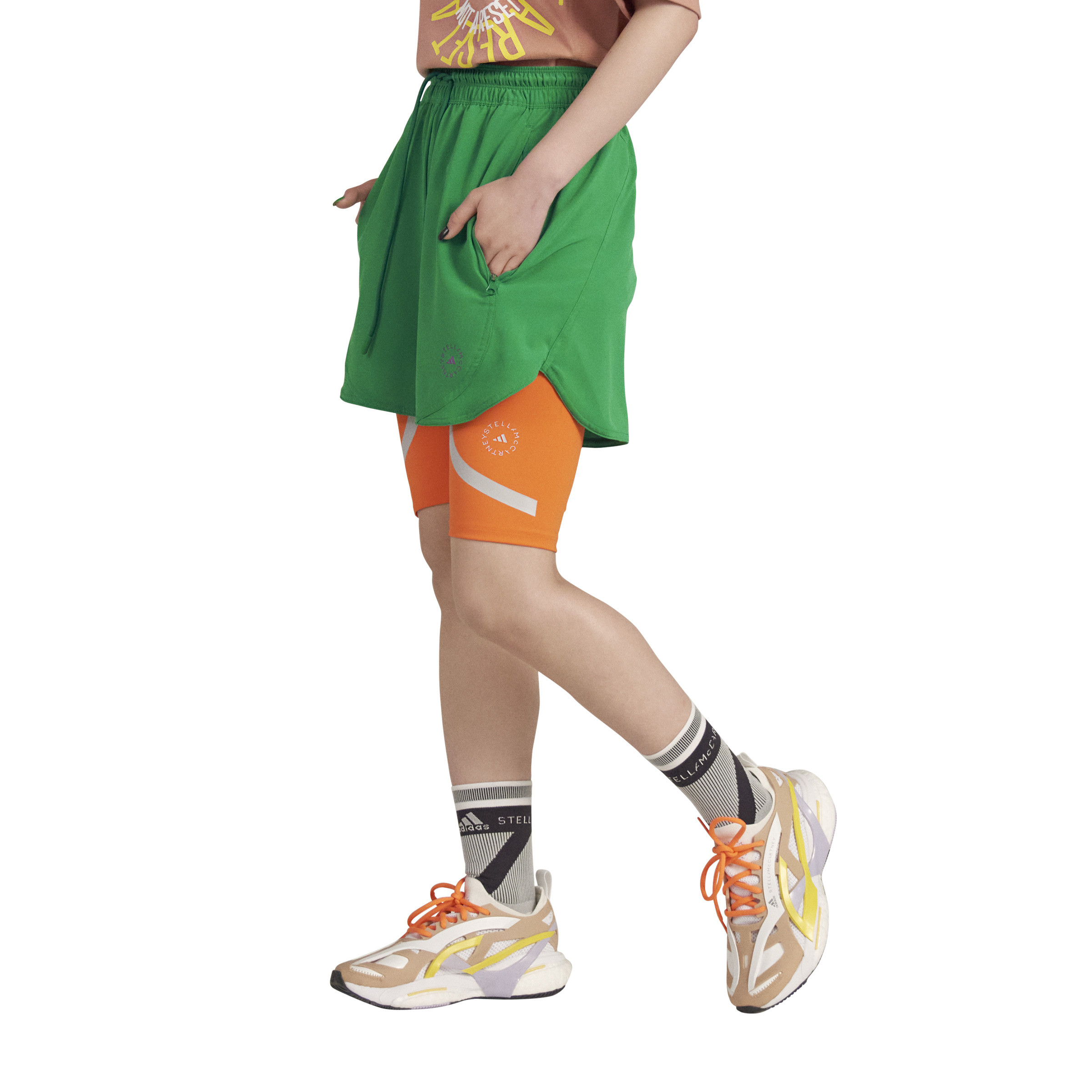 Adidas by Stella McCartney - TruePurpose training shorts, Green, large image number 4