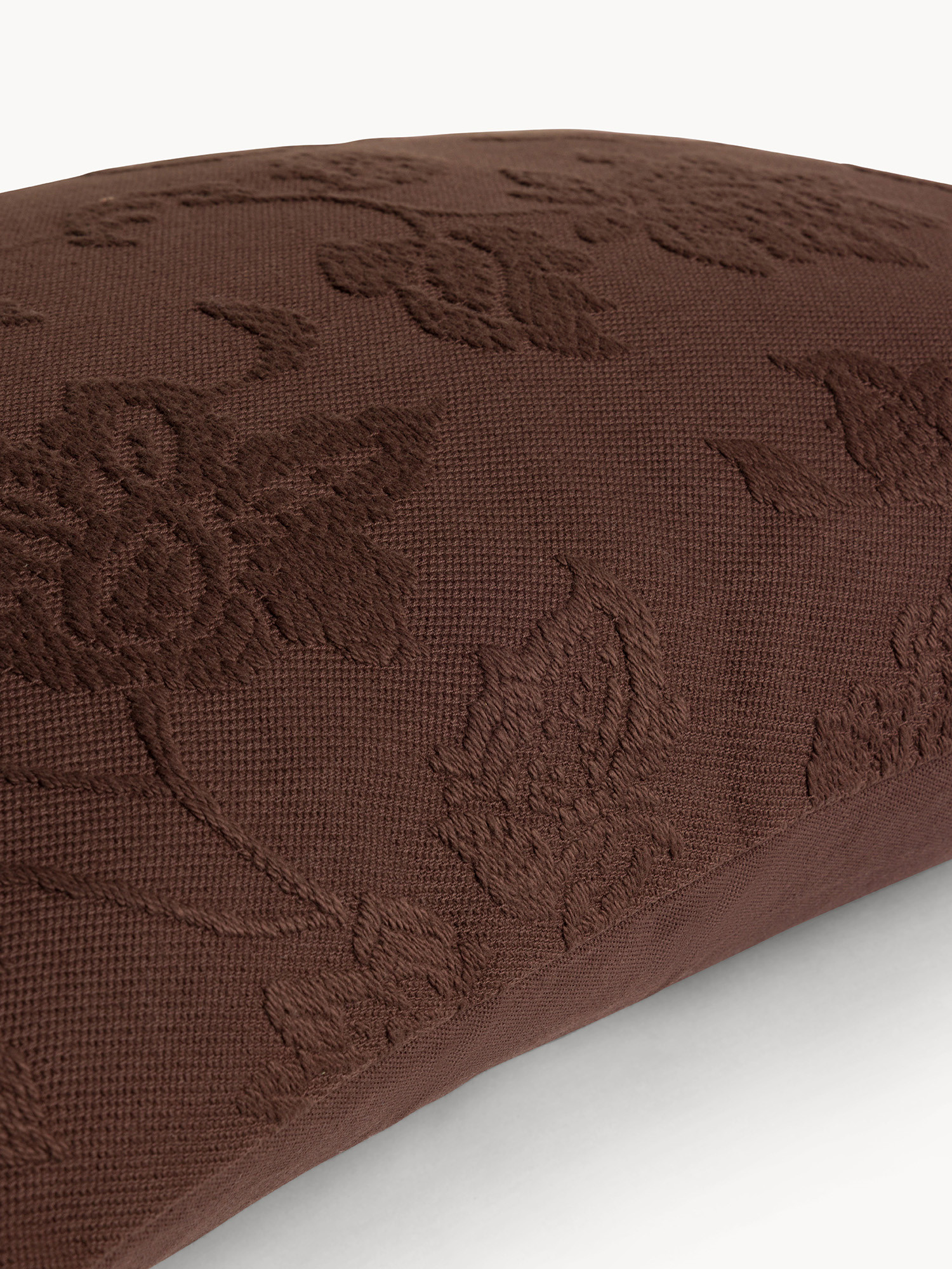 Pure cotton throw with floral print, Dark Brown, large image number 2