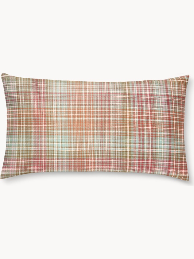 Federa in raso di cotone tartan