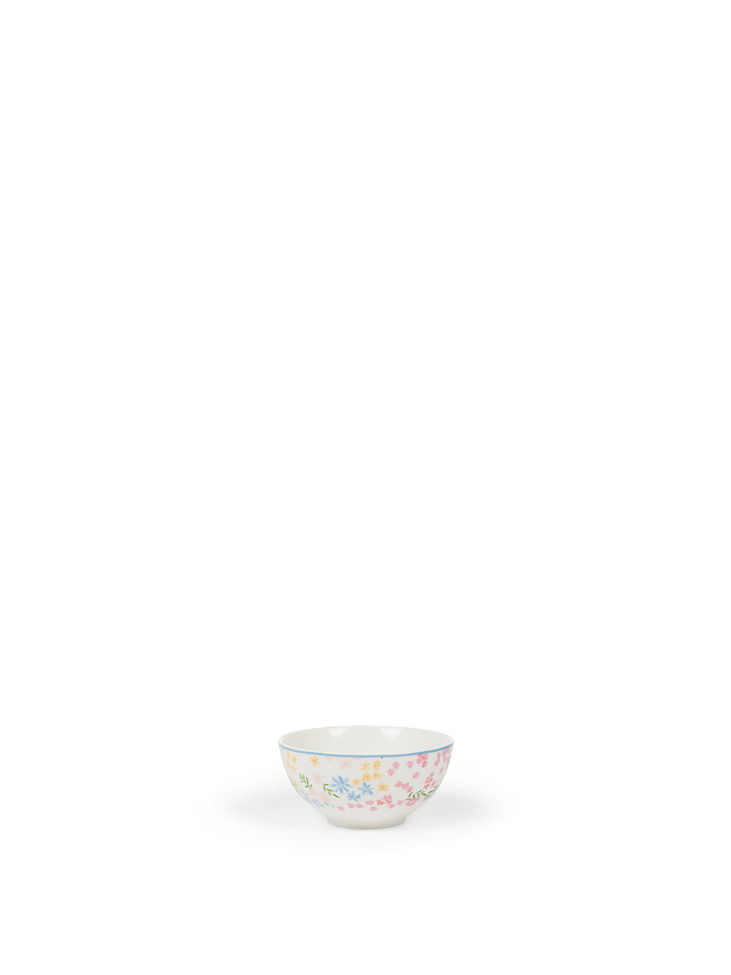 New bone china bowl with little flower motif, Light Blue, large image number 0