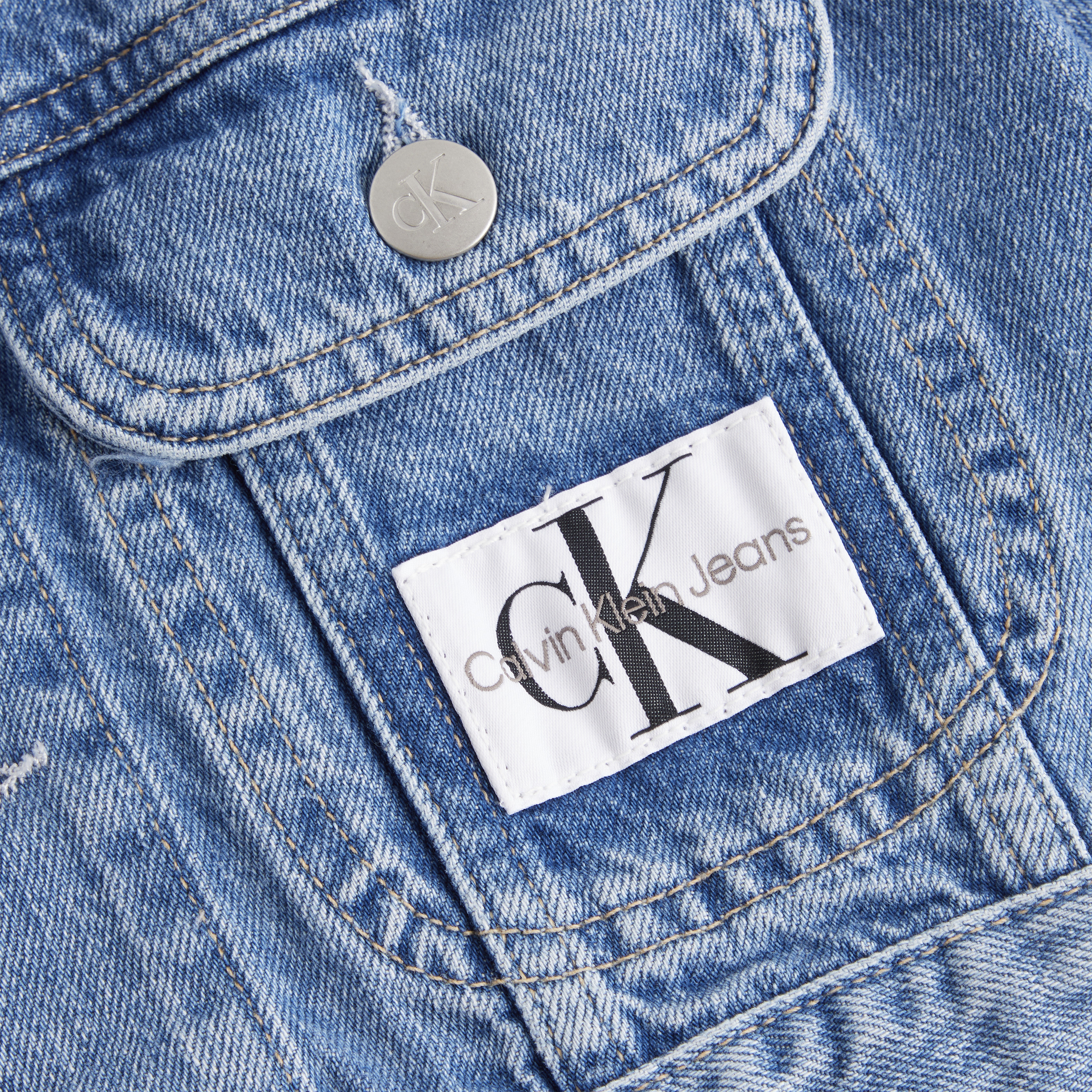 Calvin Klein Jeans - Cropped denim jacket, Denim, large image number 3