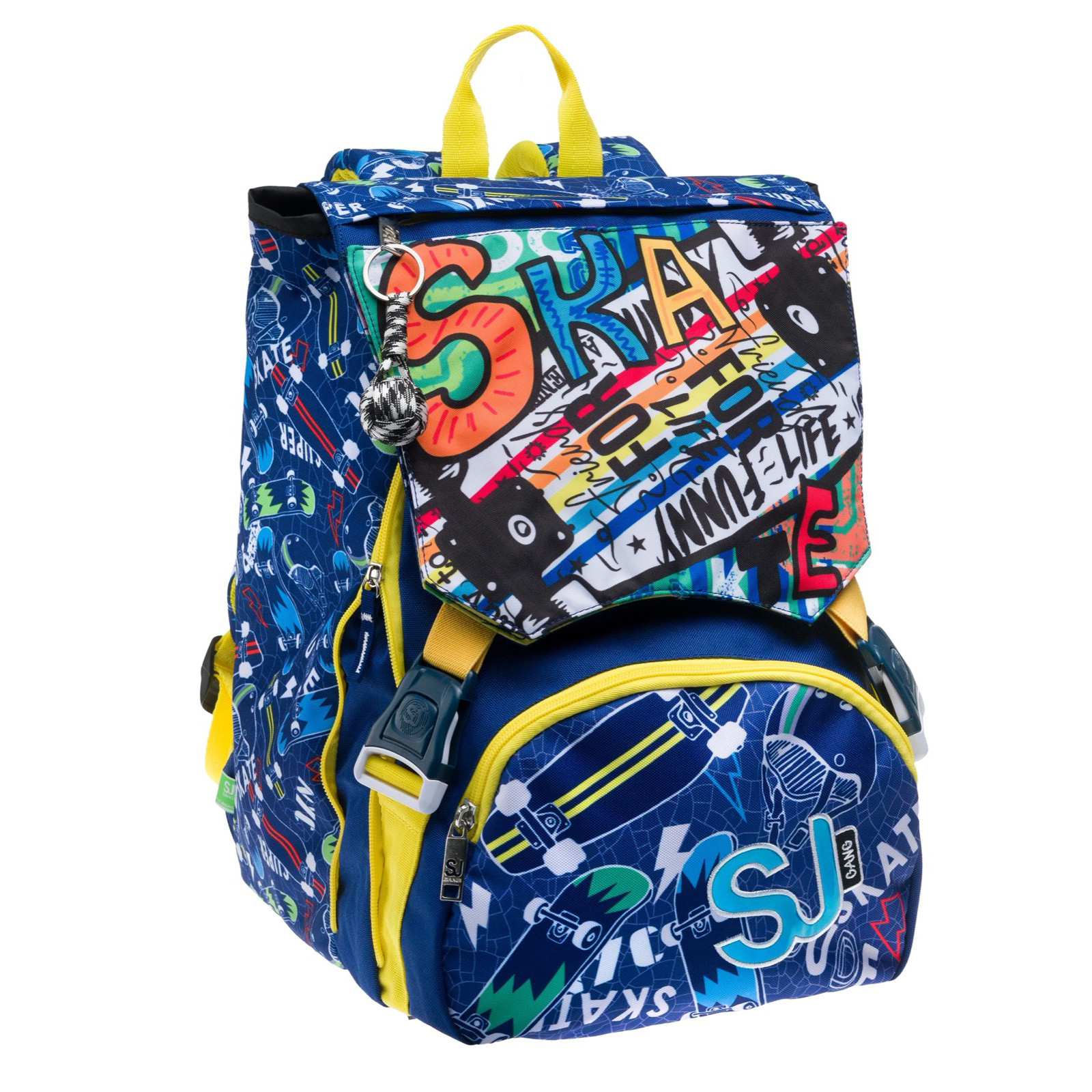 Expandable backpack - funny adventure boy, Blue, large image number 0