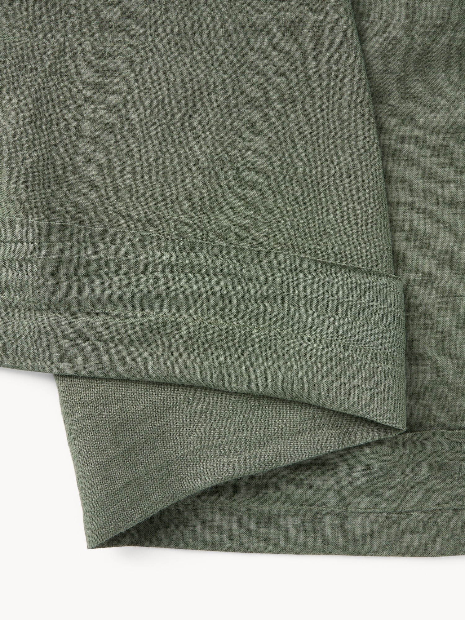 Lenzuolo liscio in puro lino lavato Zefiro, Verde oliva, large image number 1