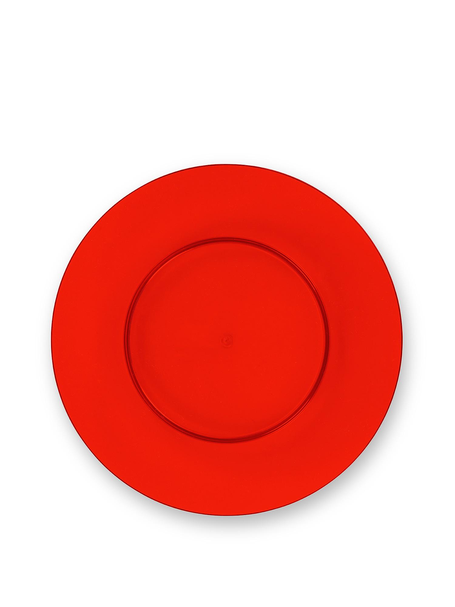 Colored plastic dinner plate, Red, large image number 0