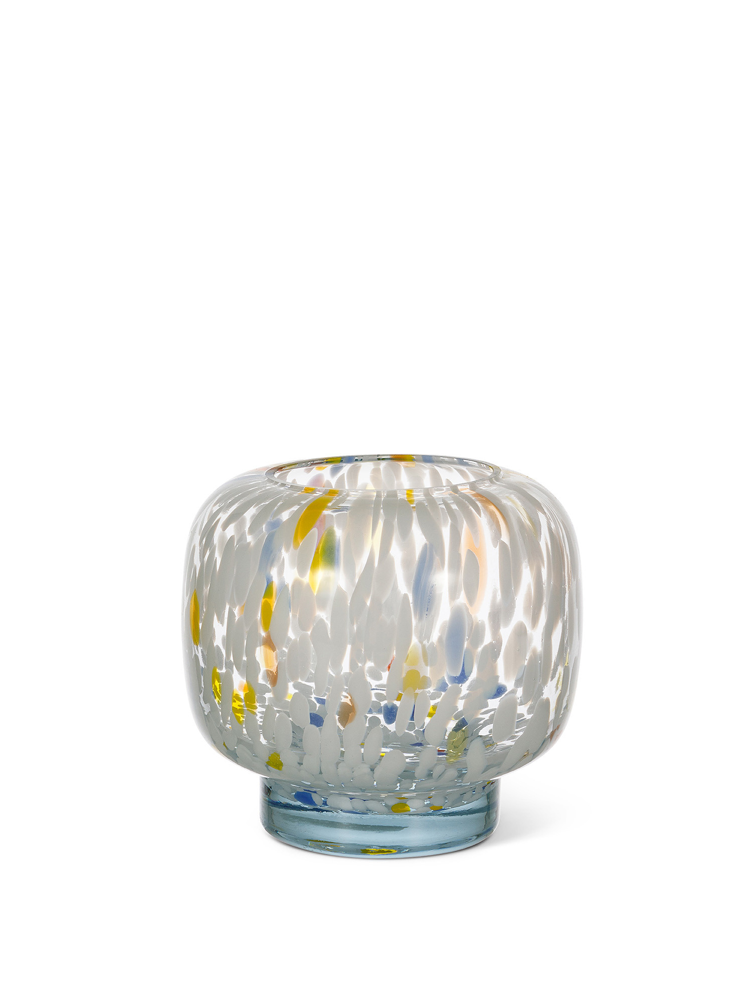 Vaso vetro effetto macchie, Multicolor, large image number 0