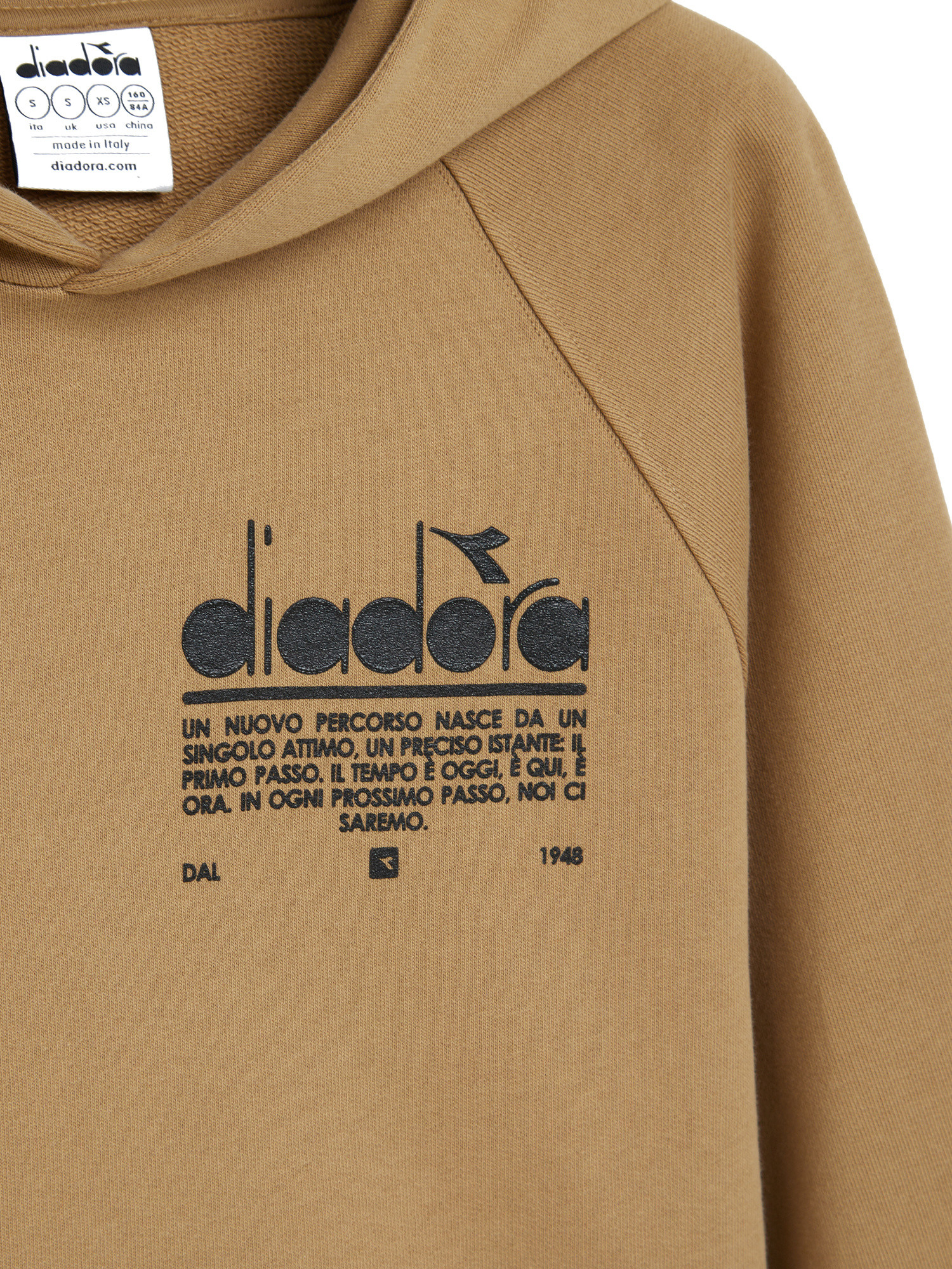 Diadora - Manifesto cotton hoodie, Beige, large image number 1