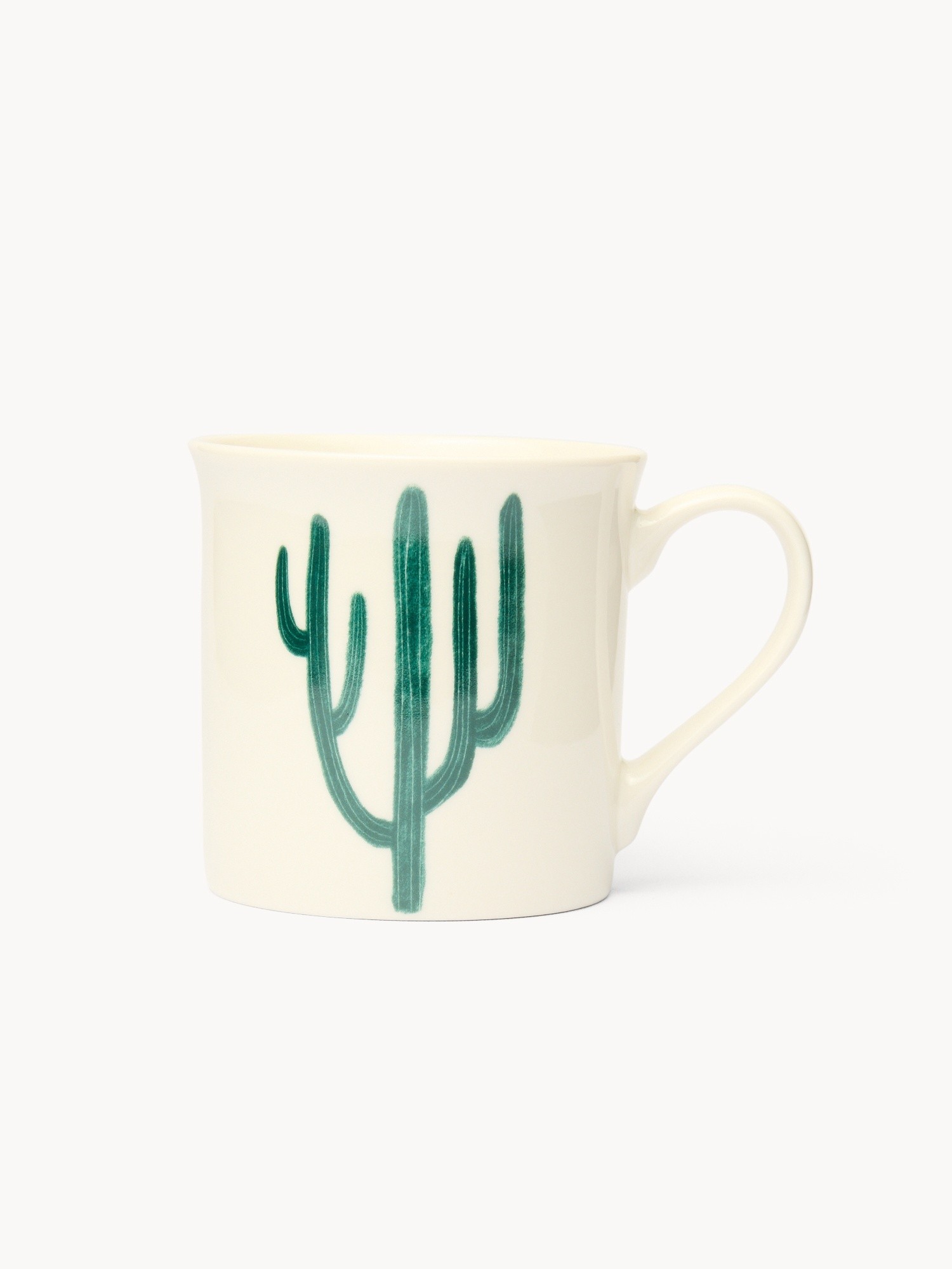 Mug in new bone china motivo cactus - Prezzo di lancio, Bianco, large image number 0