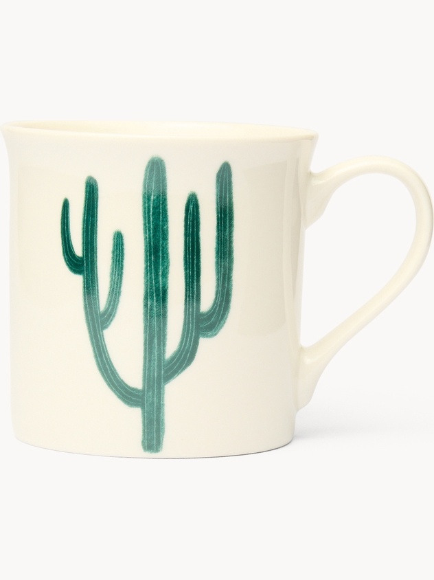 Mug in new bone china motivo cactus - Prezzo di lancio