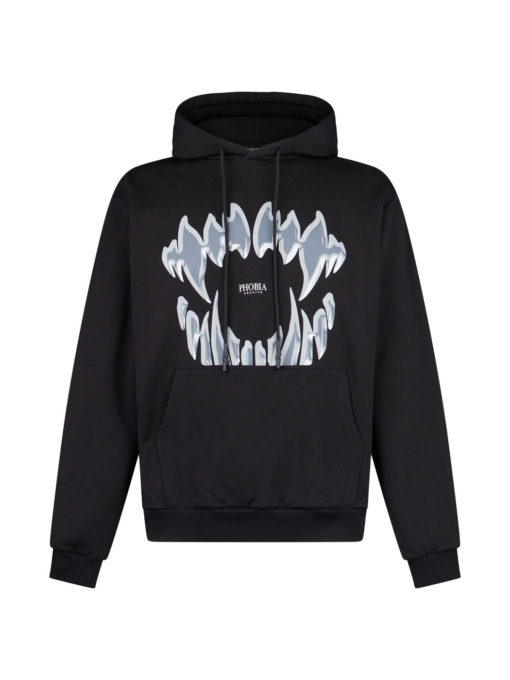 Phobia - Cotton sweatshirt with bite print, Black, large image number 0