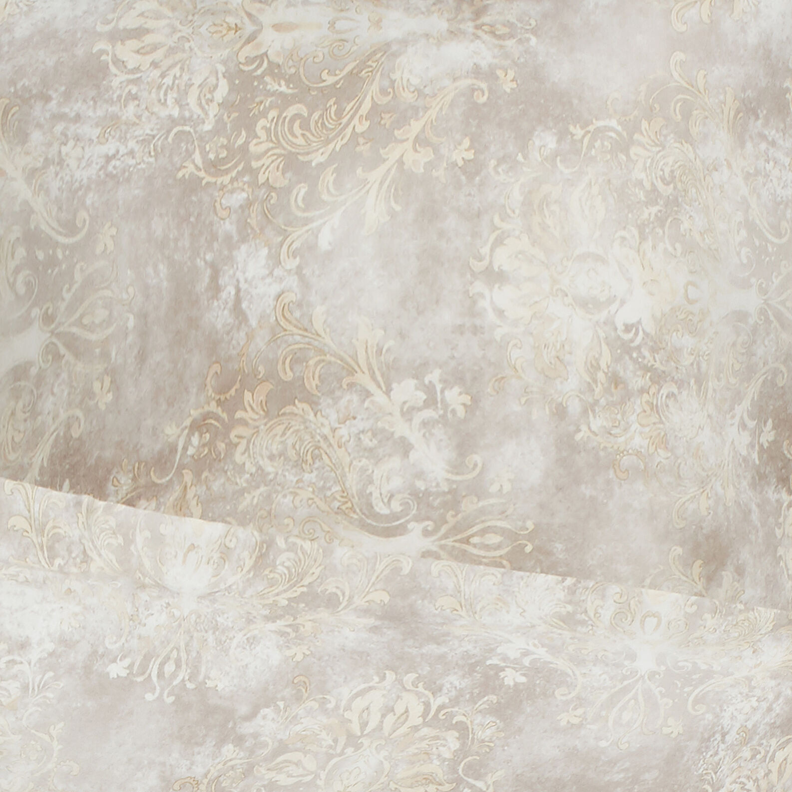 Duvet cover in cashmere patterned cotton satin, Beige, large image number 0