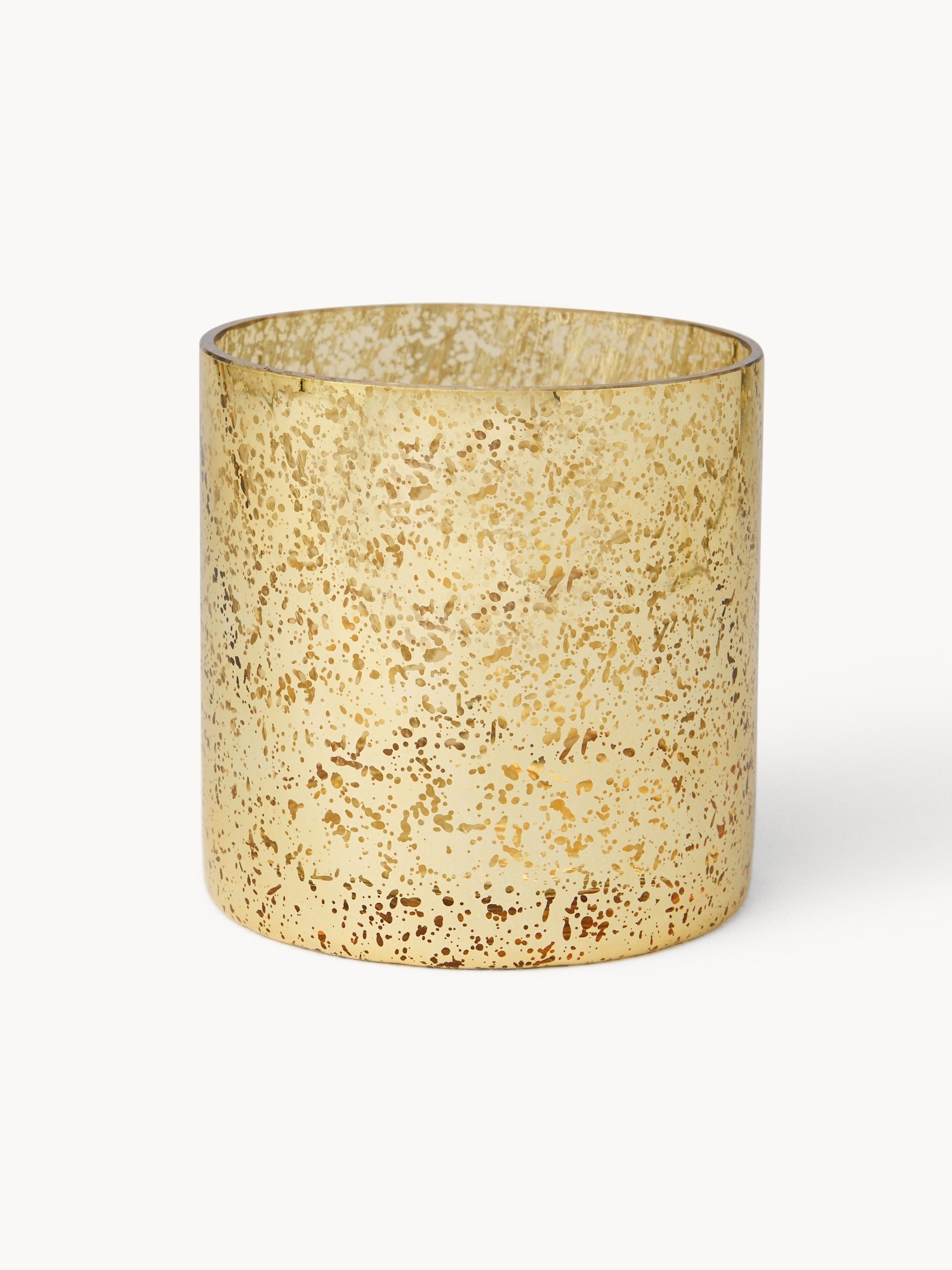 Votivo in vetro cilindrico, Oro, large image number 0