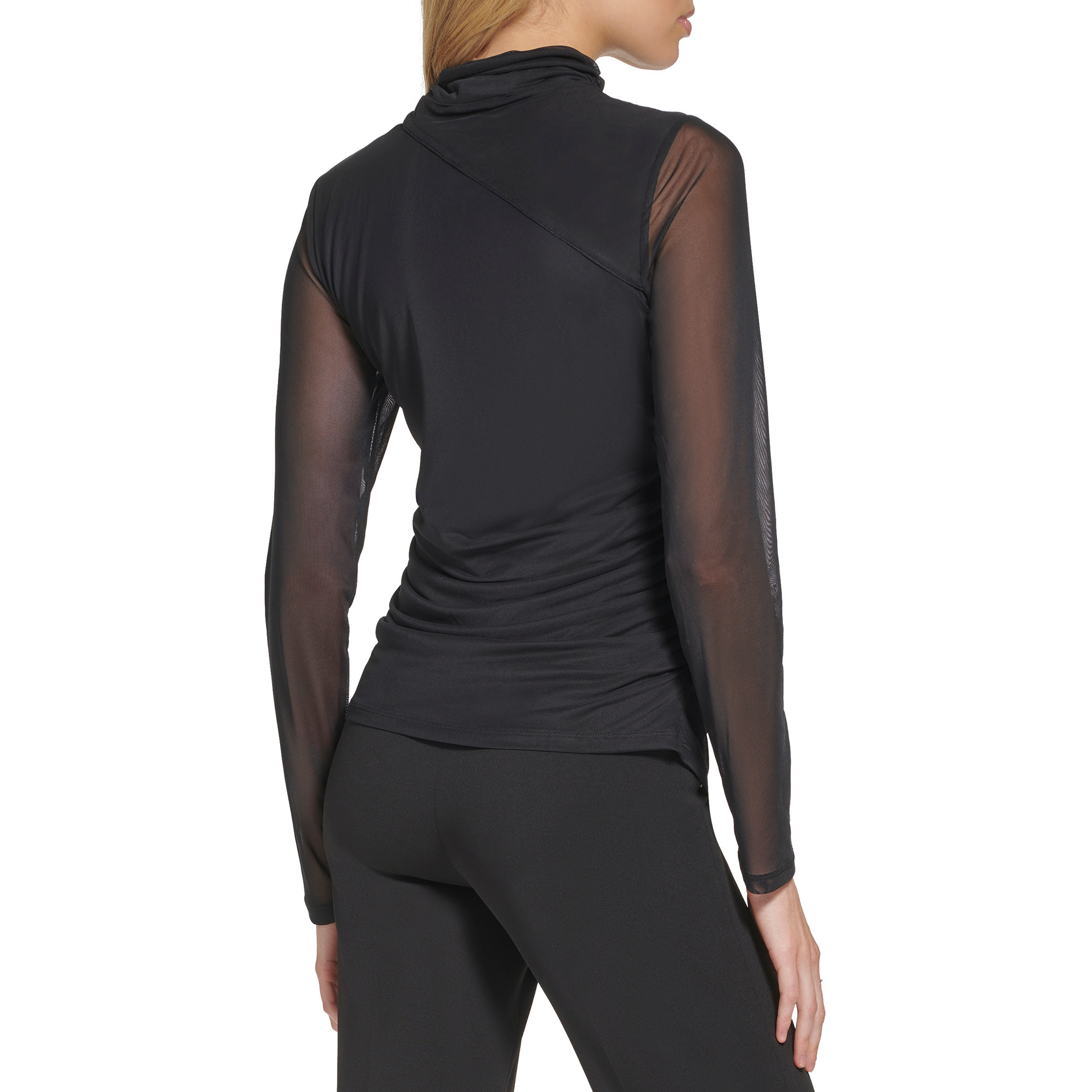 DKNY - Mesh sweater with cut out detail, Black, large image number 4