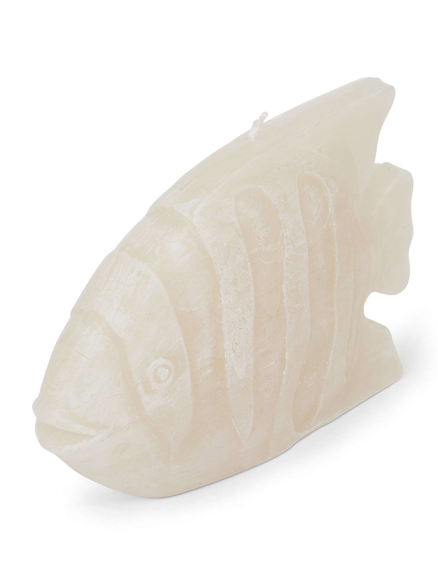 Handcrafted fish candle, White, large image number 1