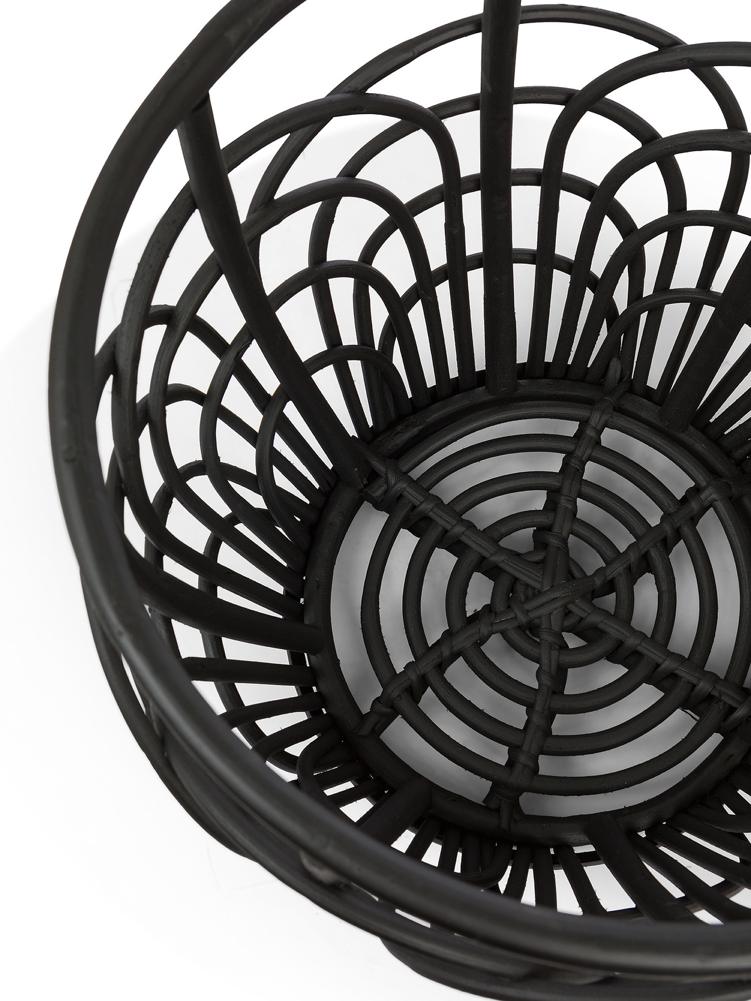 Hand woven basket, Black, large image number 1