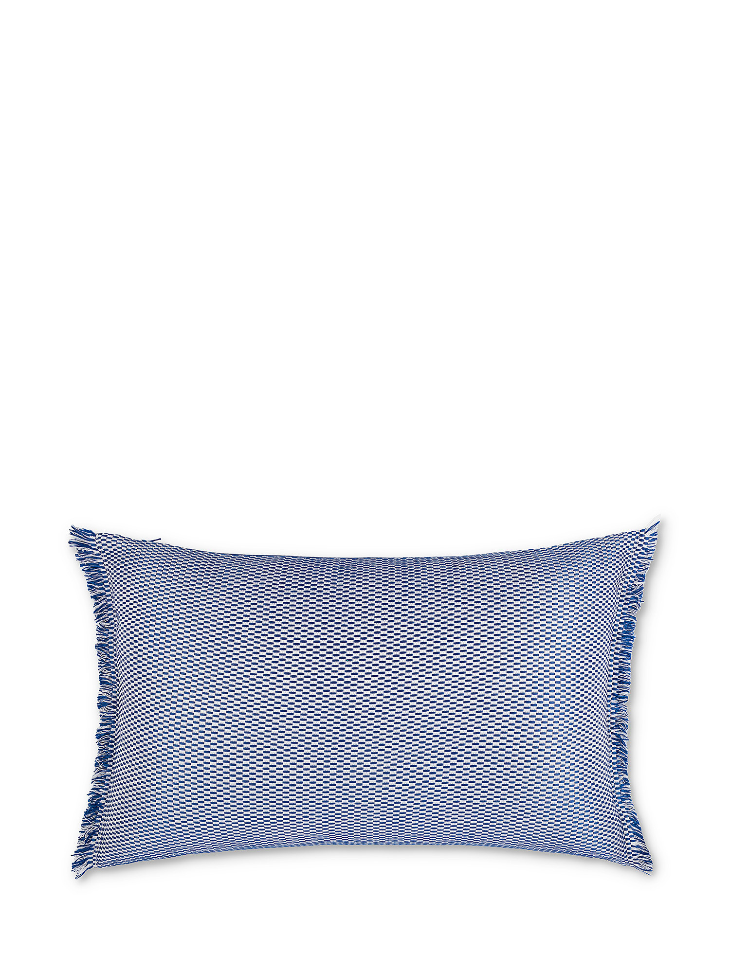 Fabric cushion with woven pattern 35x55cm, Blue, large image number 1
