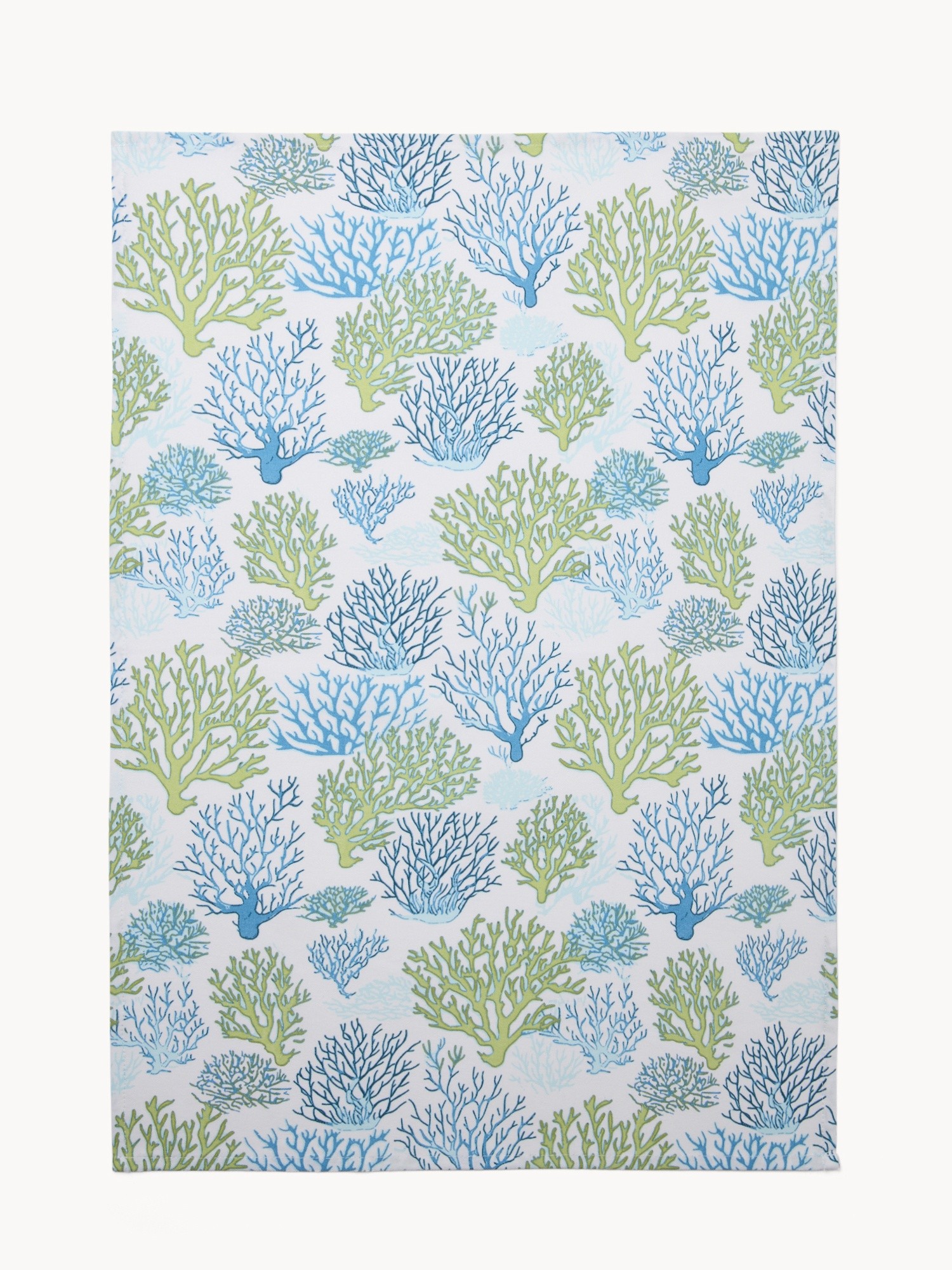 Set of 3 Cotton Tea Towels with Marine Print - Introductory Price, Blue Cornflower, large image number 2