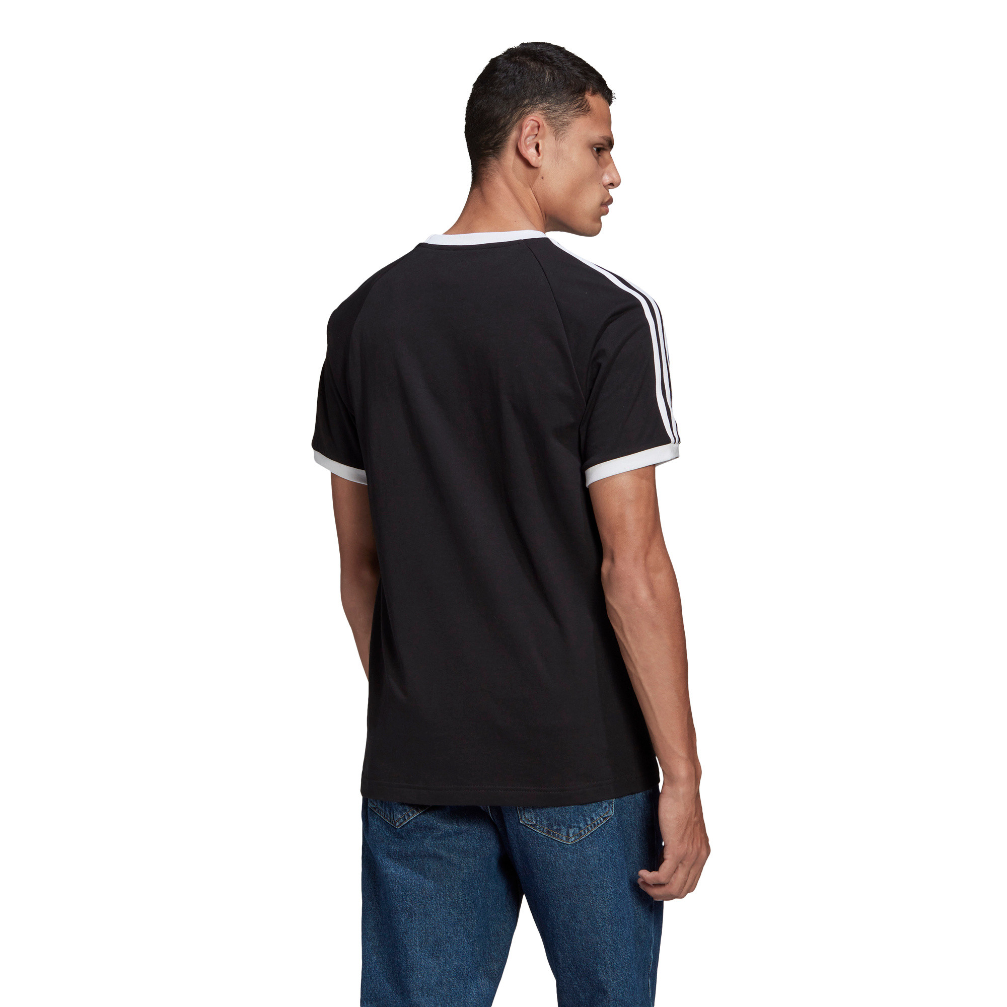 T-shirt adicolor classics 3-stripes, Nero, large