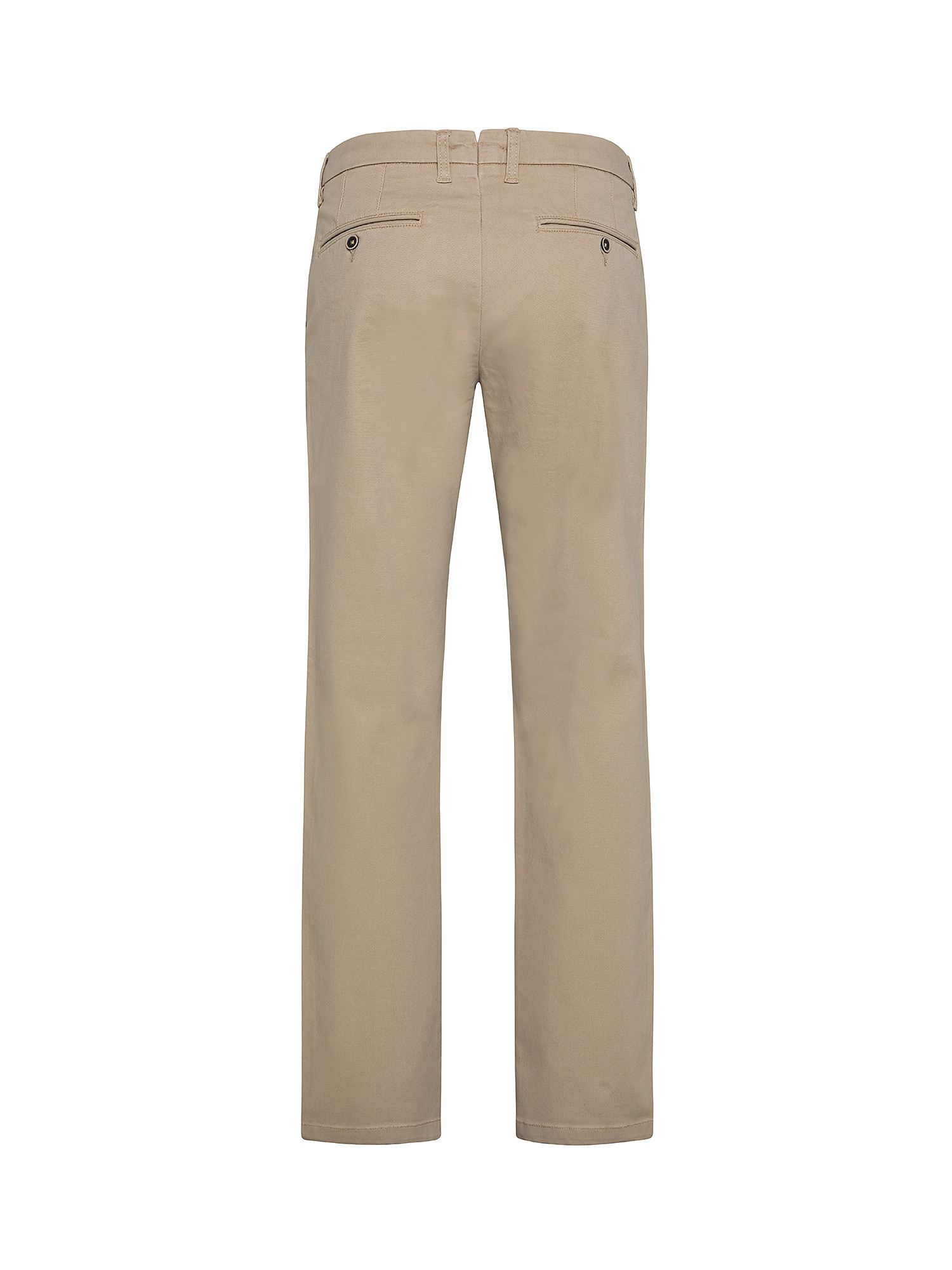 Pantalone regular fit in cotone elasticizzato, Beige, large image number 1
