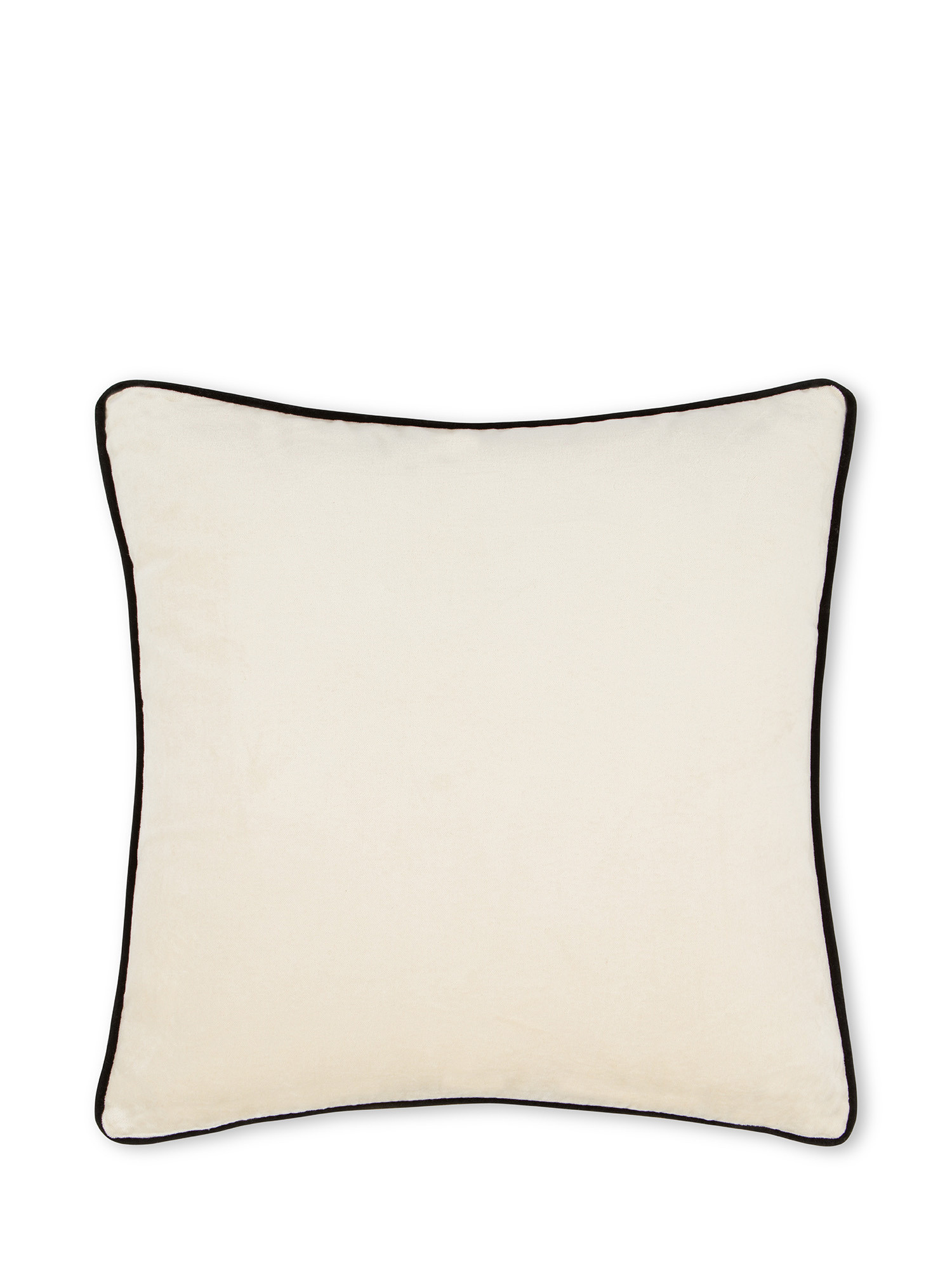 Cuscino velluto bicolore 45x45cm, Beige, large image number 1