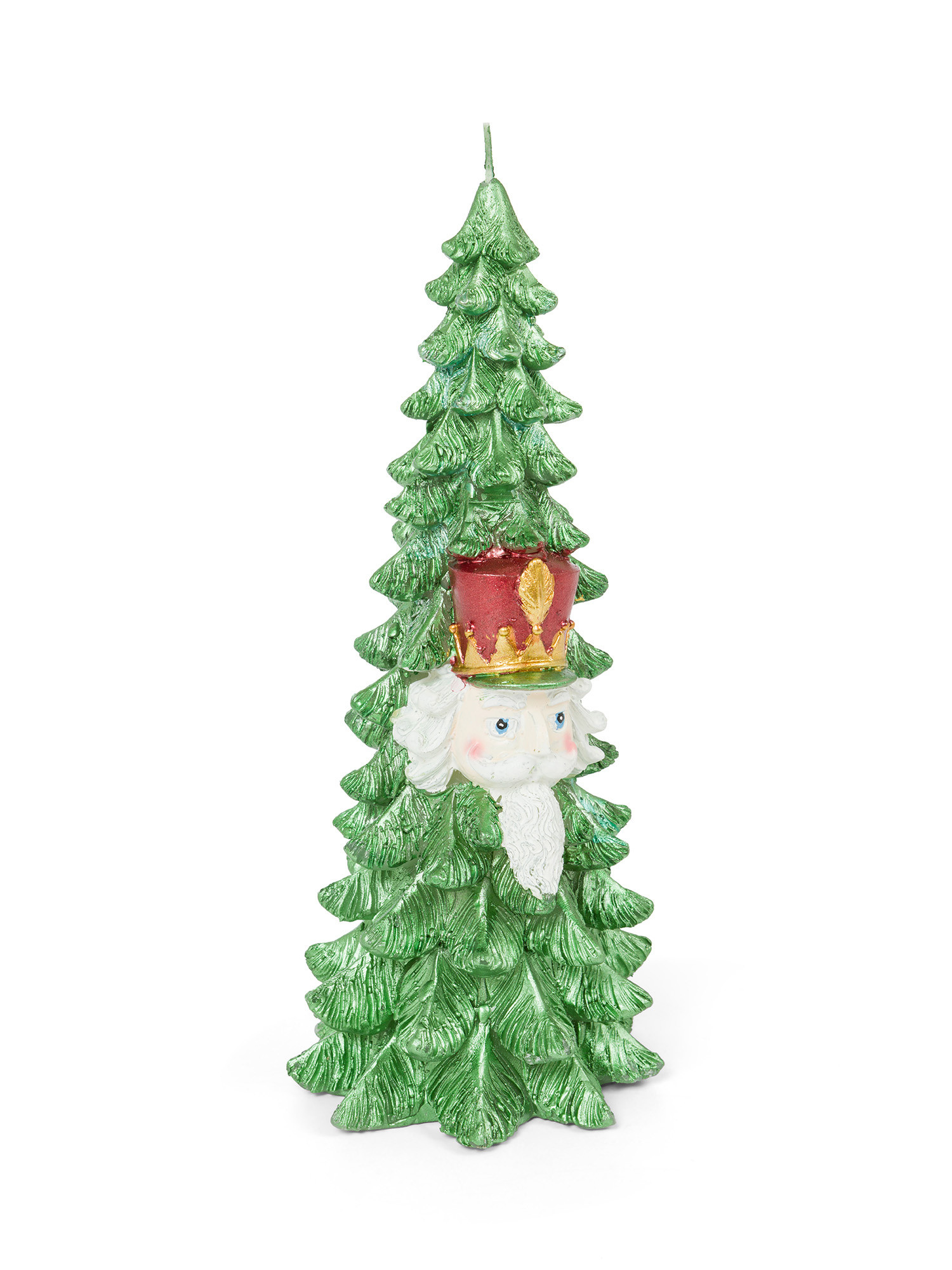 Tree candle with Santa Claus, Green, large image number 1