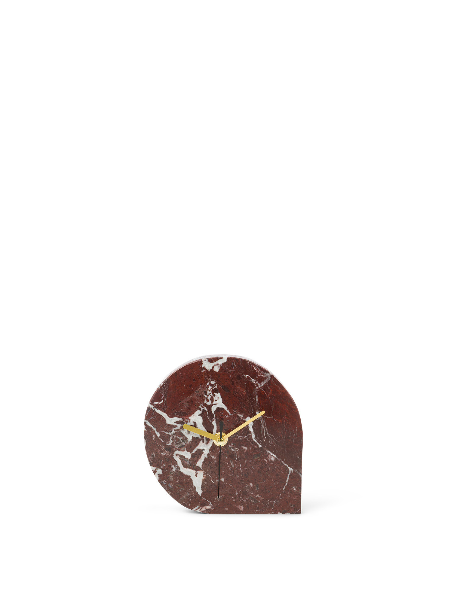 Orologio con quadrante in marmo, Rosso bordeaux, large image number 0