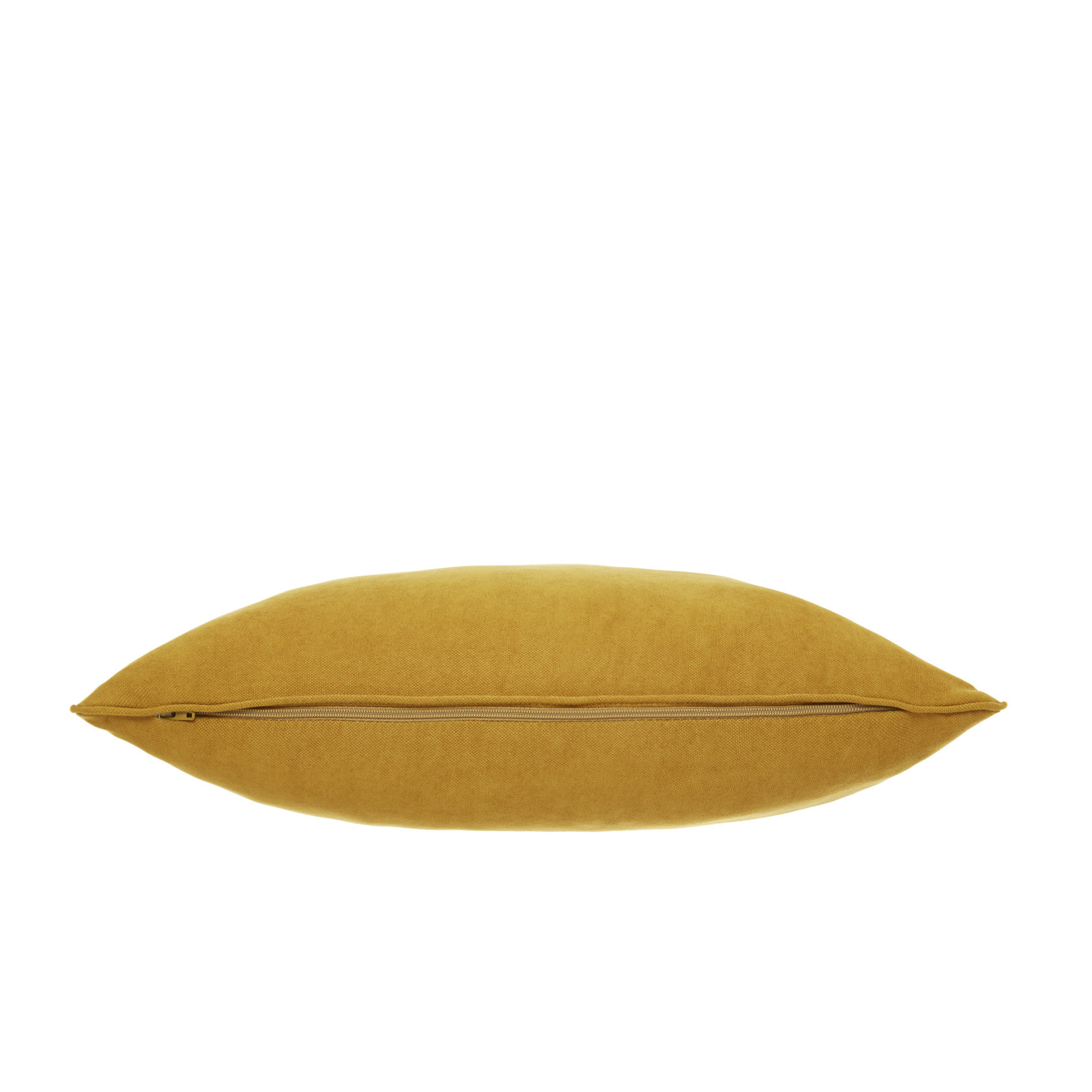 Solid colour melange cushion, Honey Yellow, large image number 1