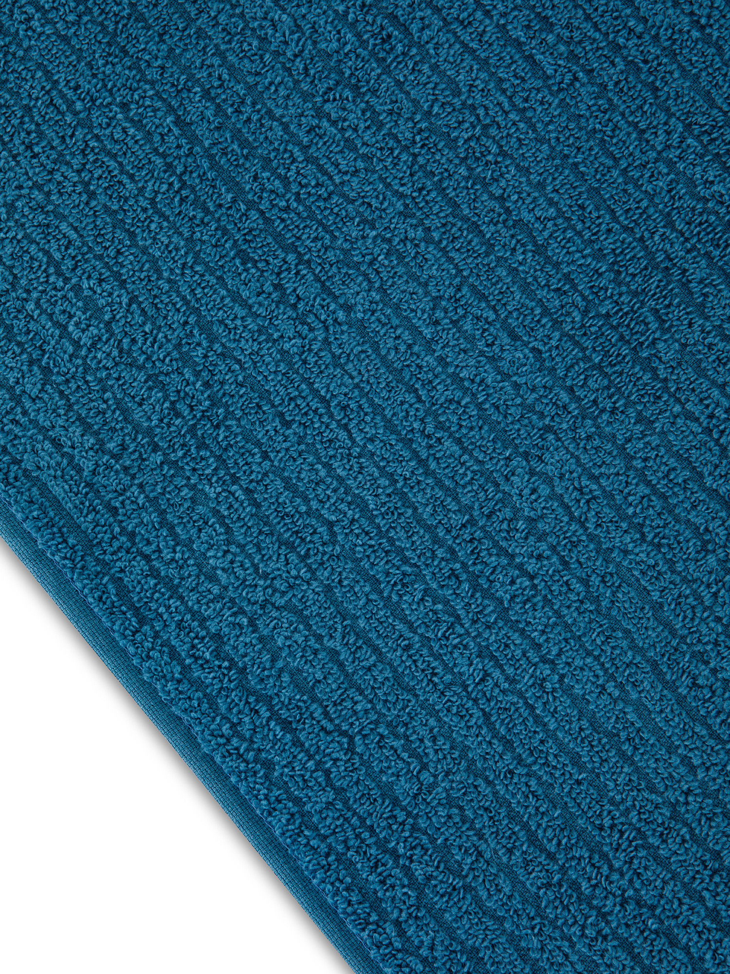 Set 5 asciugamani puro cotone righe jacquard, Blu, large image number 2