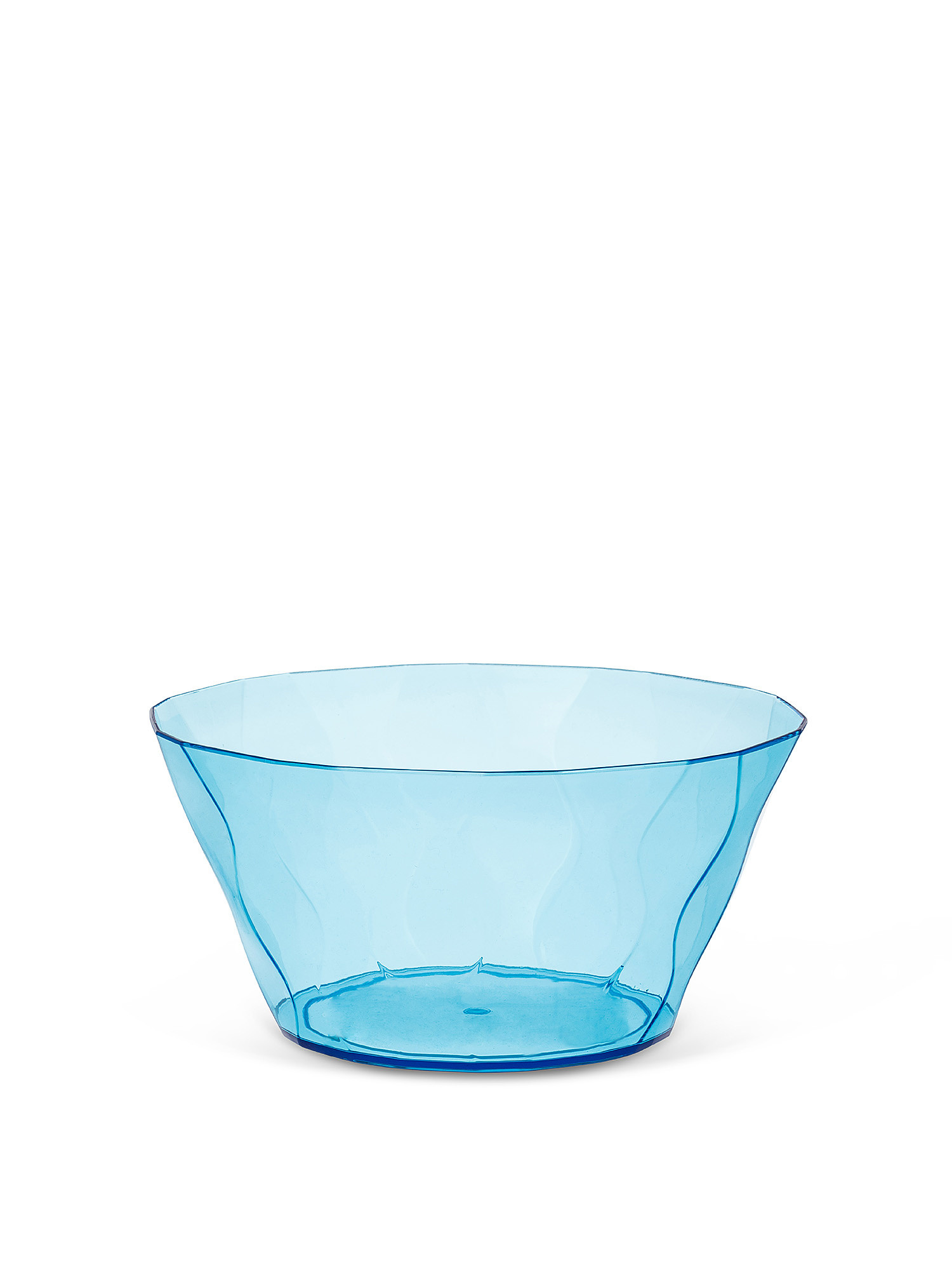 Wave effect plastic salad bowl, Light Blue, large image number 0