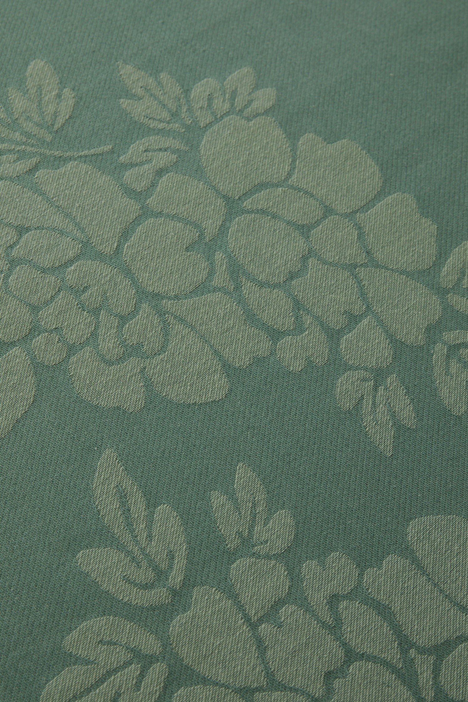 Tovaglia in puro cotone con trama jacquard floreale - Prezzo di lancio, Verde, large image number 1