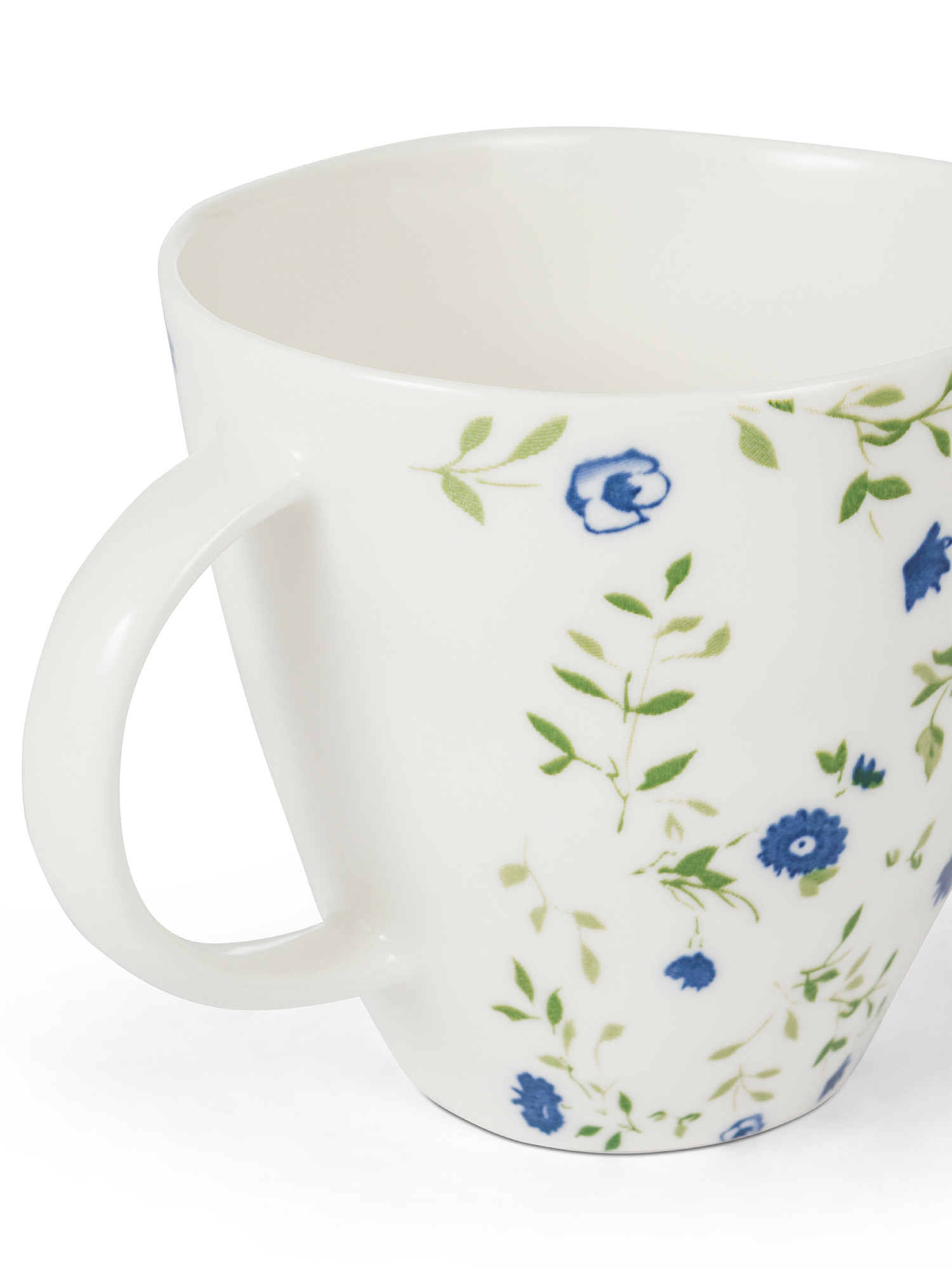 Porcelain mug with flower motif, White, large image number 1